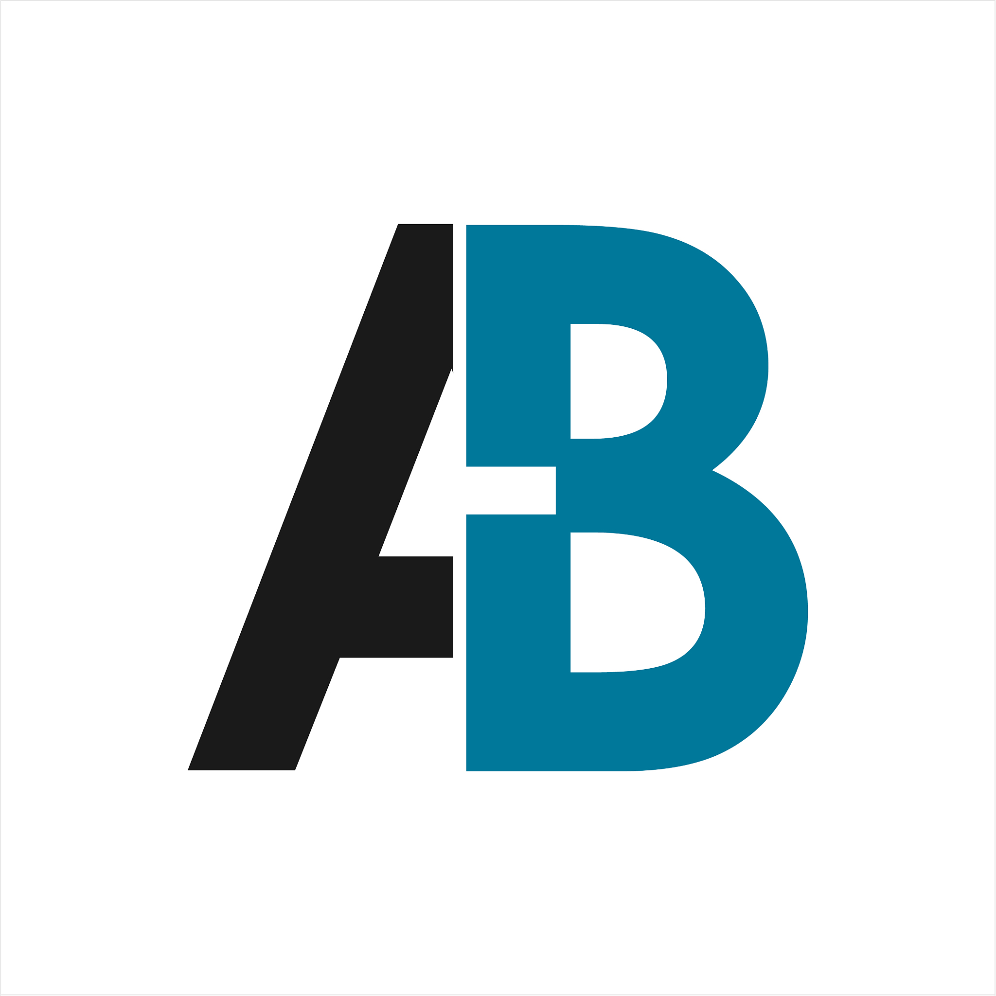 ab initials geometric letter company logo and icon