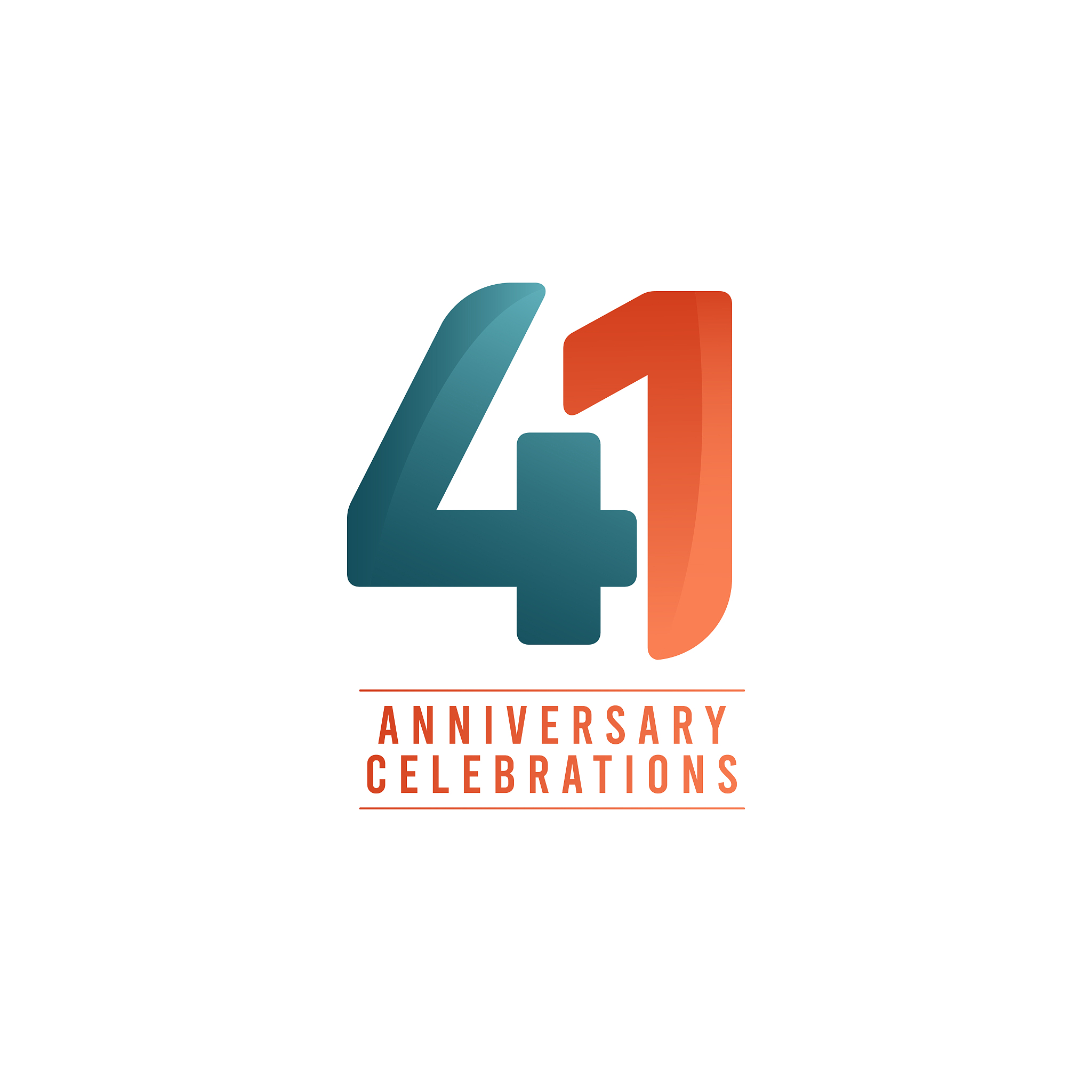 41 years anniversary celebrations vector template design illustr