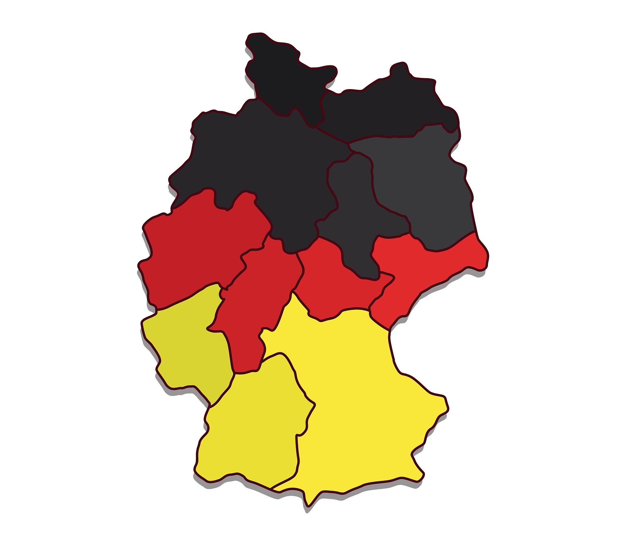 map germany with regions