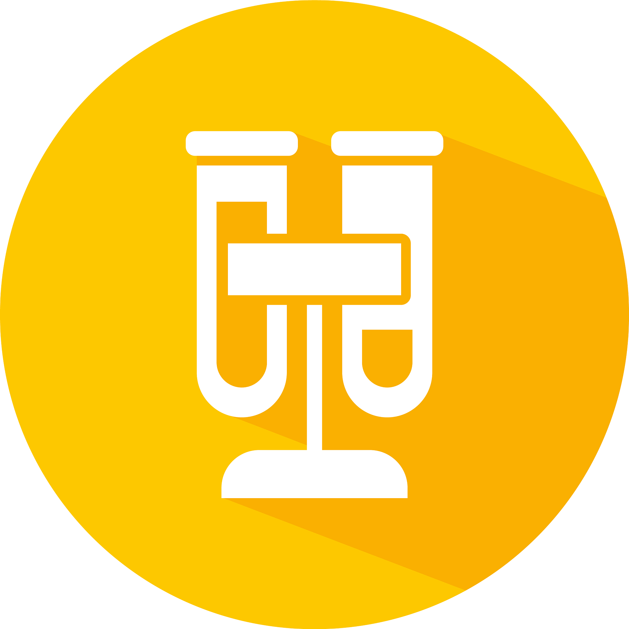 stand with test tubes icon block style