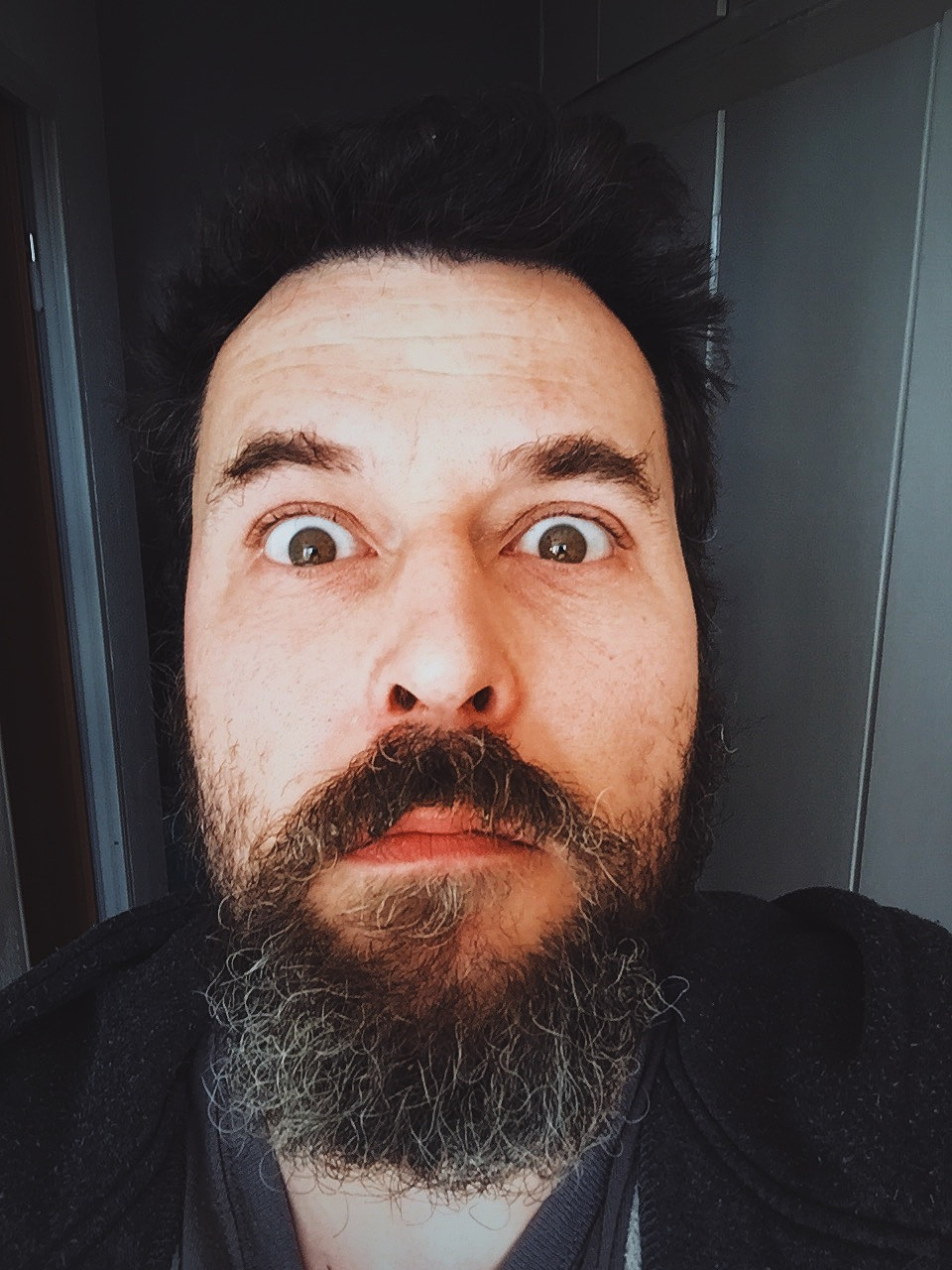 close-up portrait of man at home
