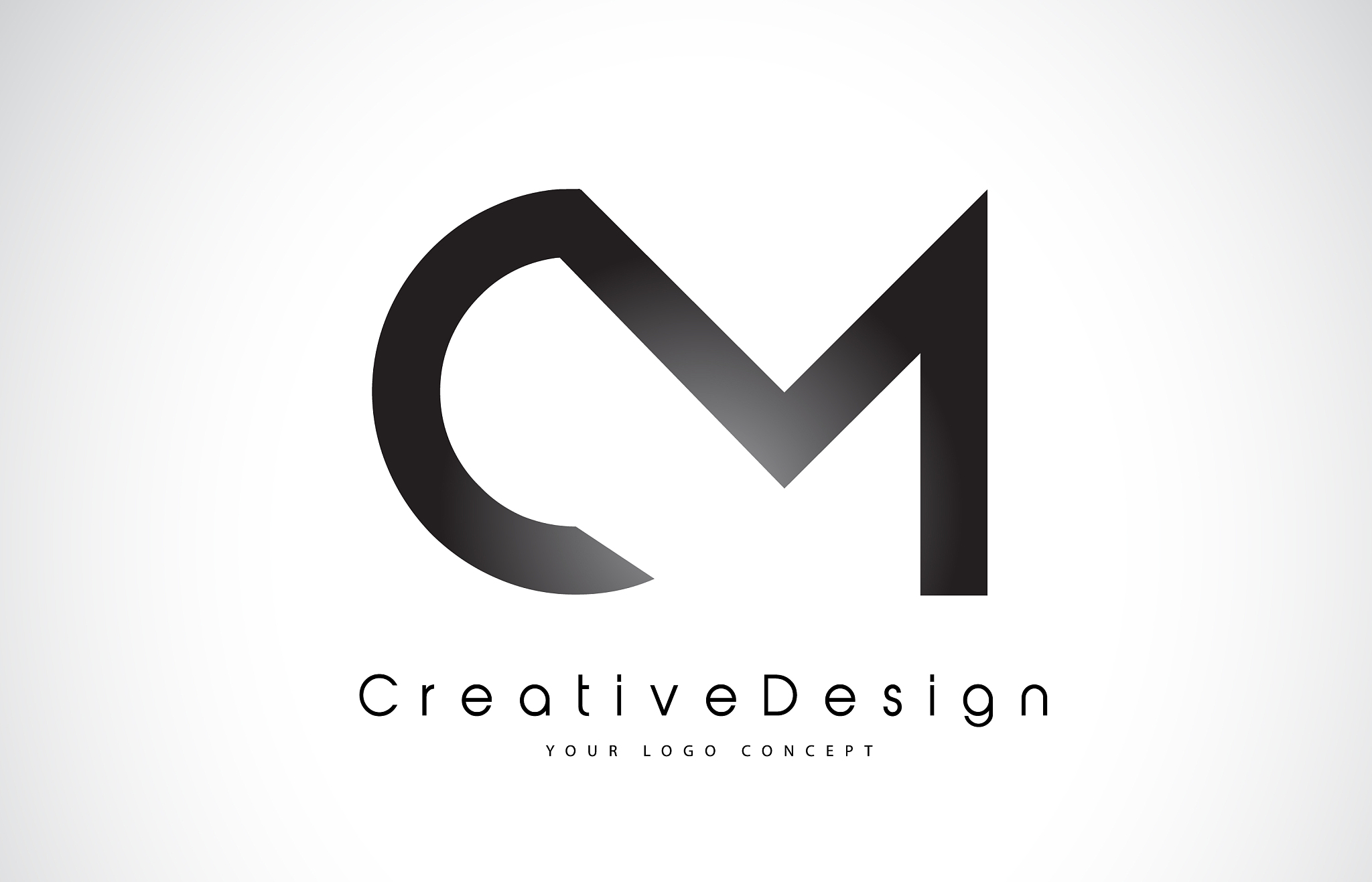cm c m letter logo design creative icon modern