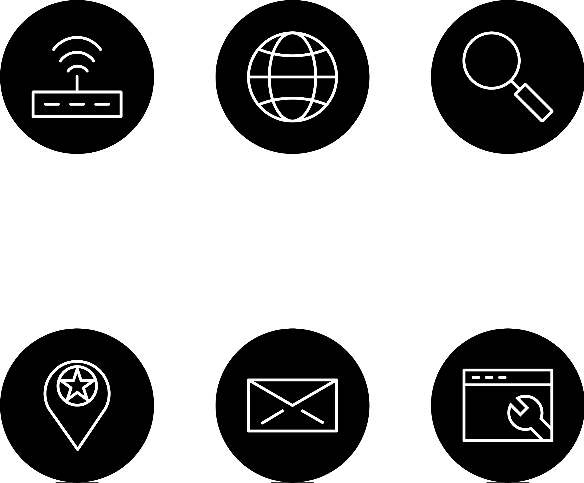 set of seo search engine optimization icons