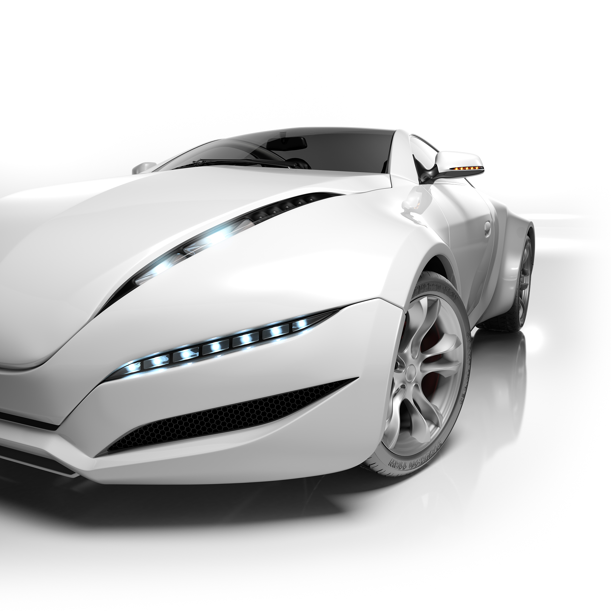 sports car isolated on white background.