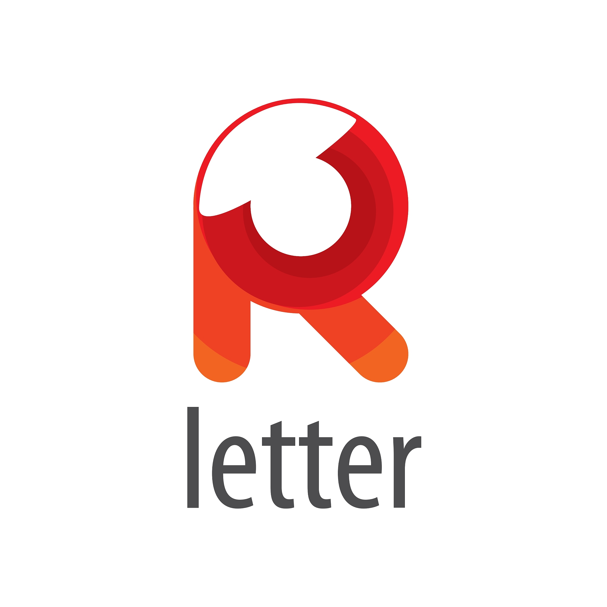 colorful abstract logo letter r