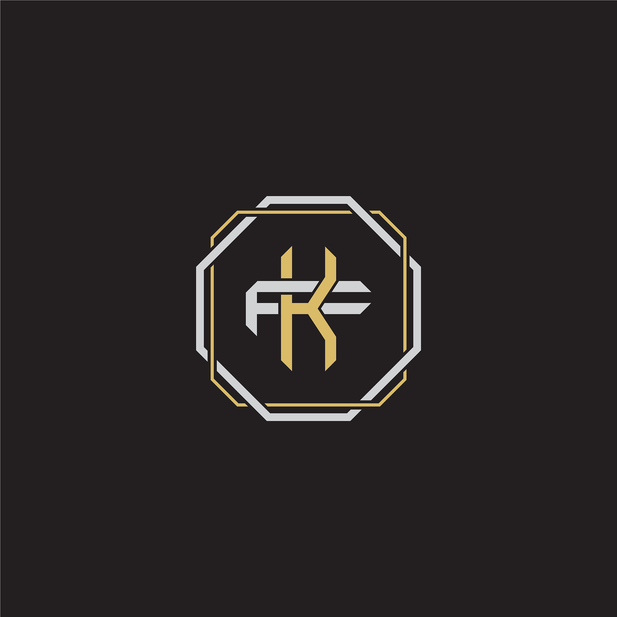 initial letter overlapping interlock logo