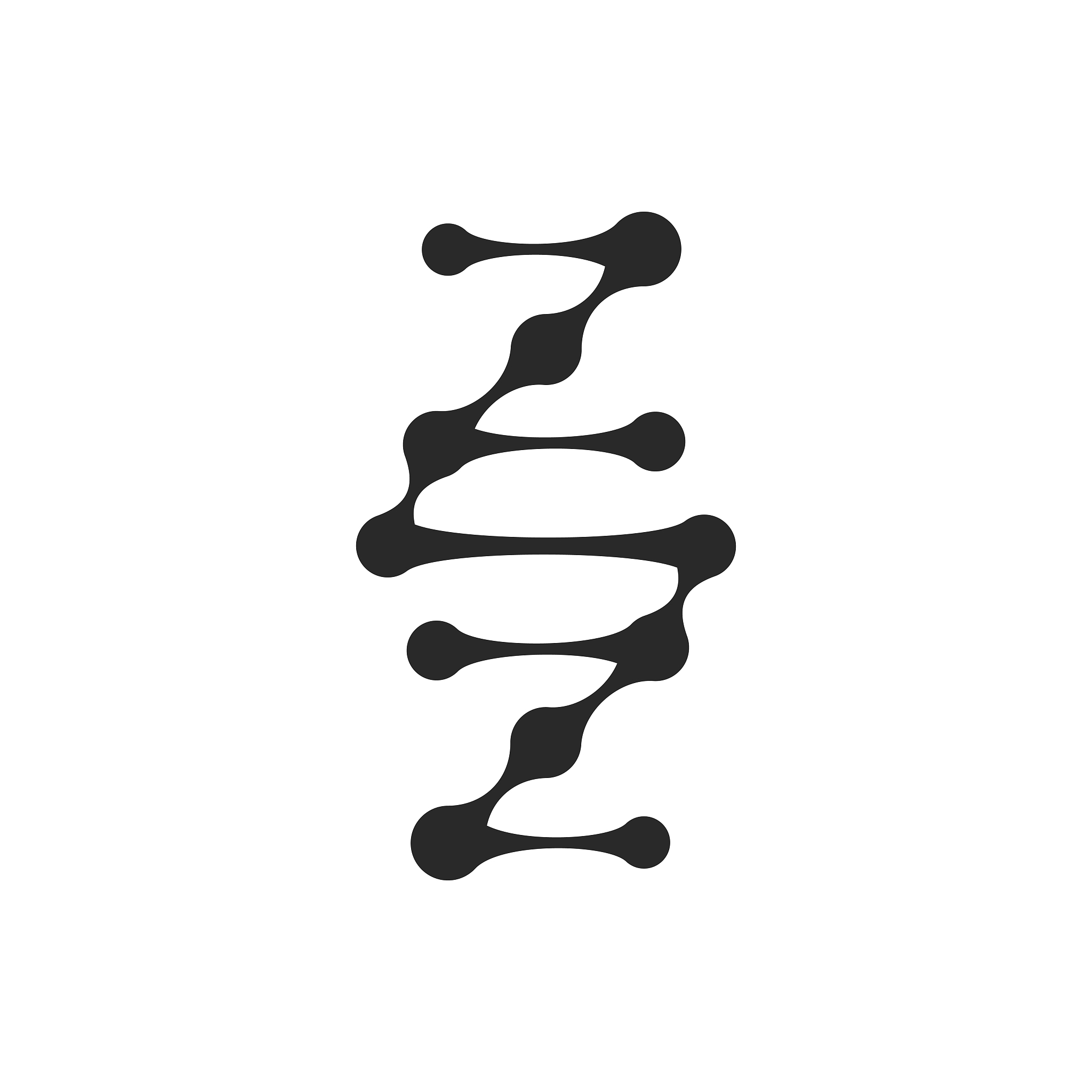 dna vector icon. gene isolated dark symbol on white background. 