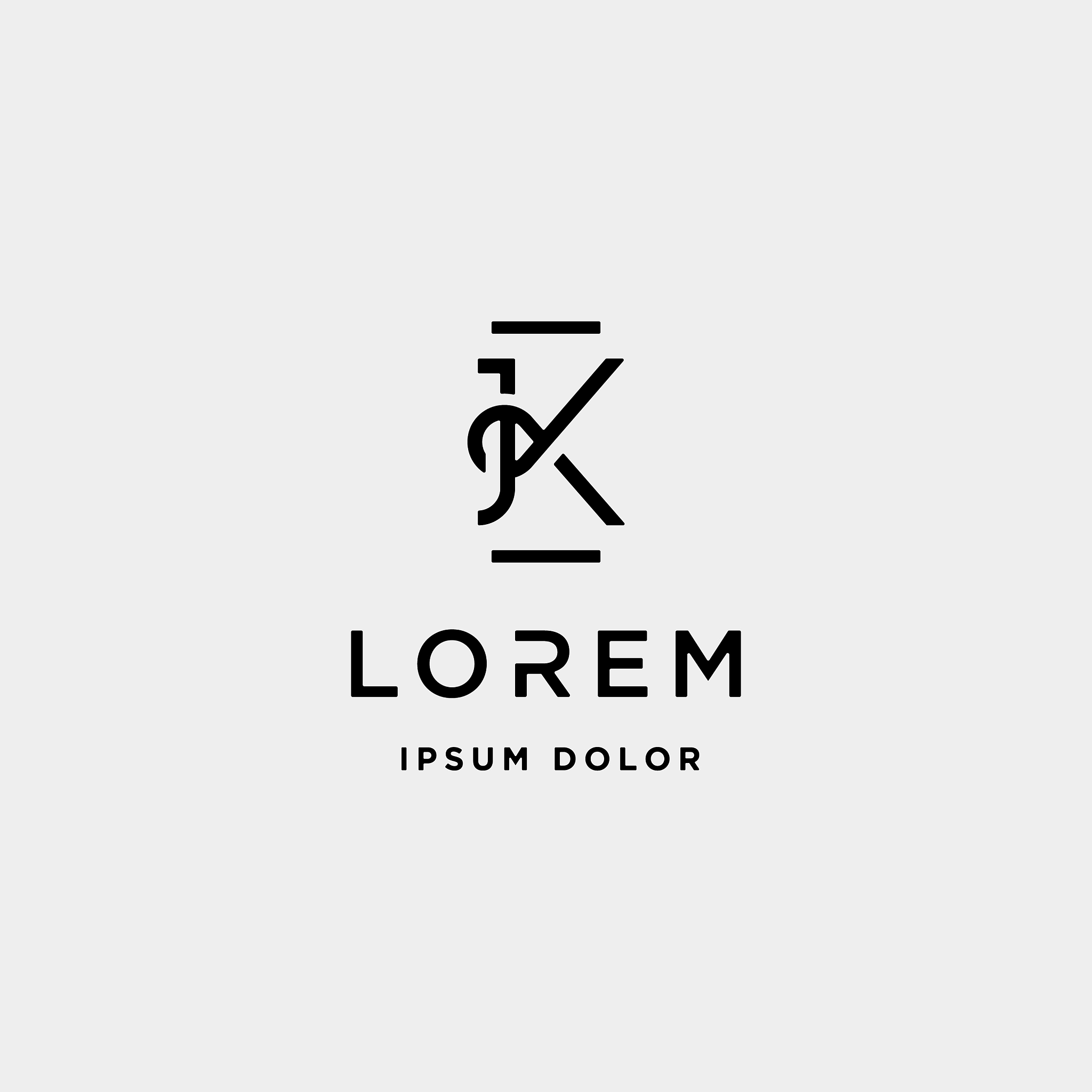 jk k letter linked luxury premium logo