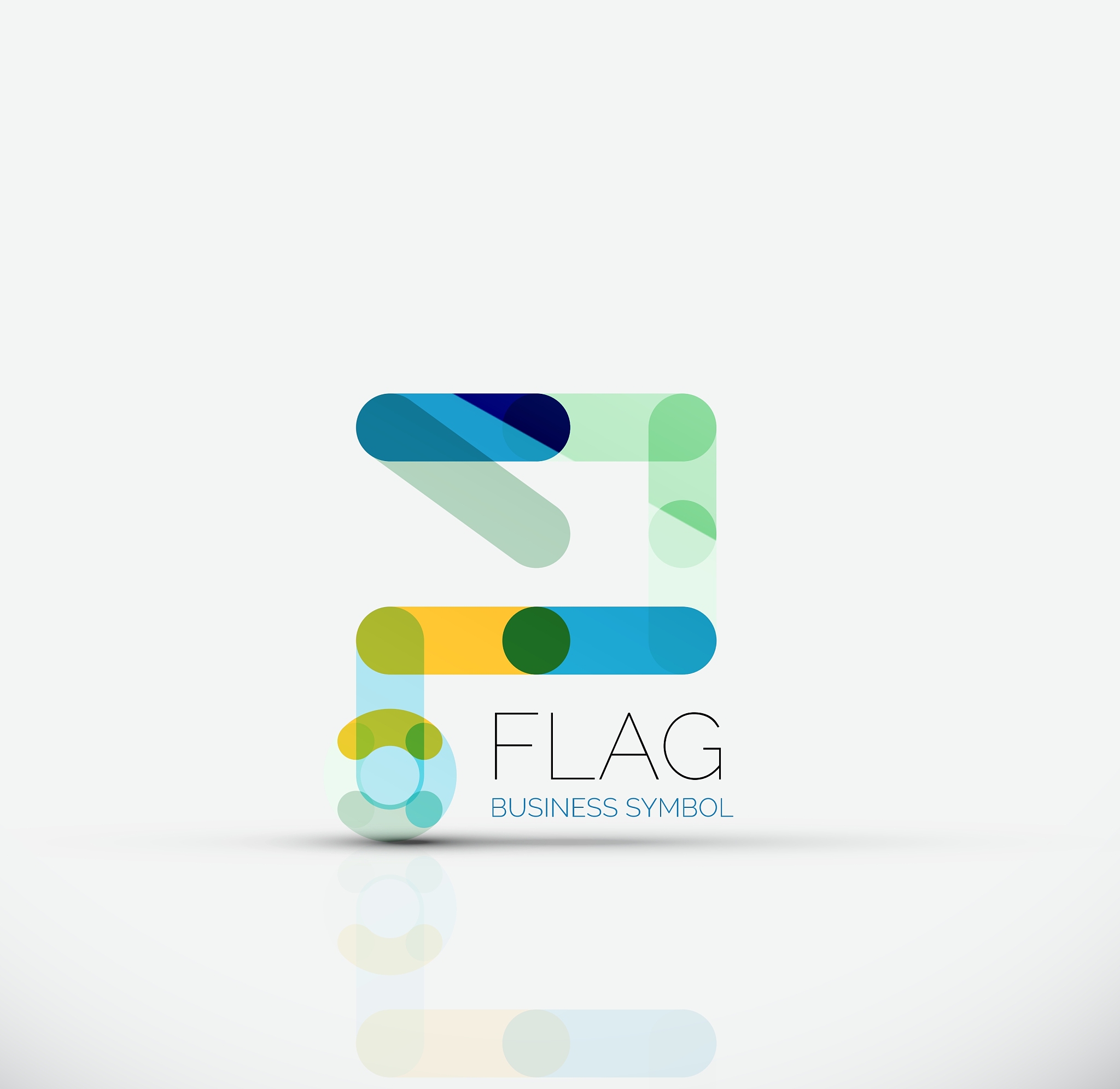 logo flag abstract linear geometric business icon