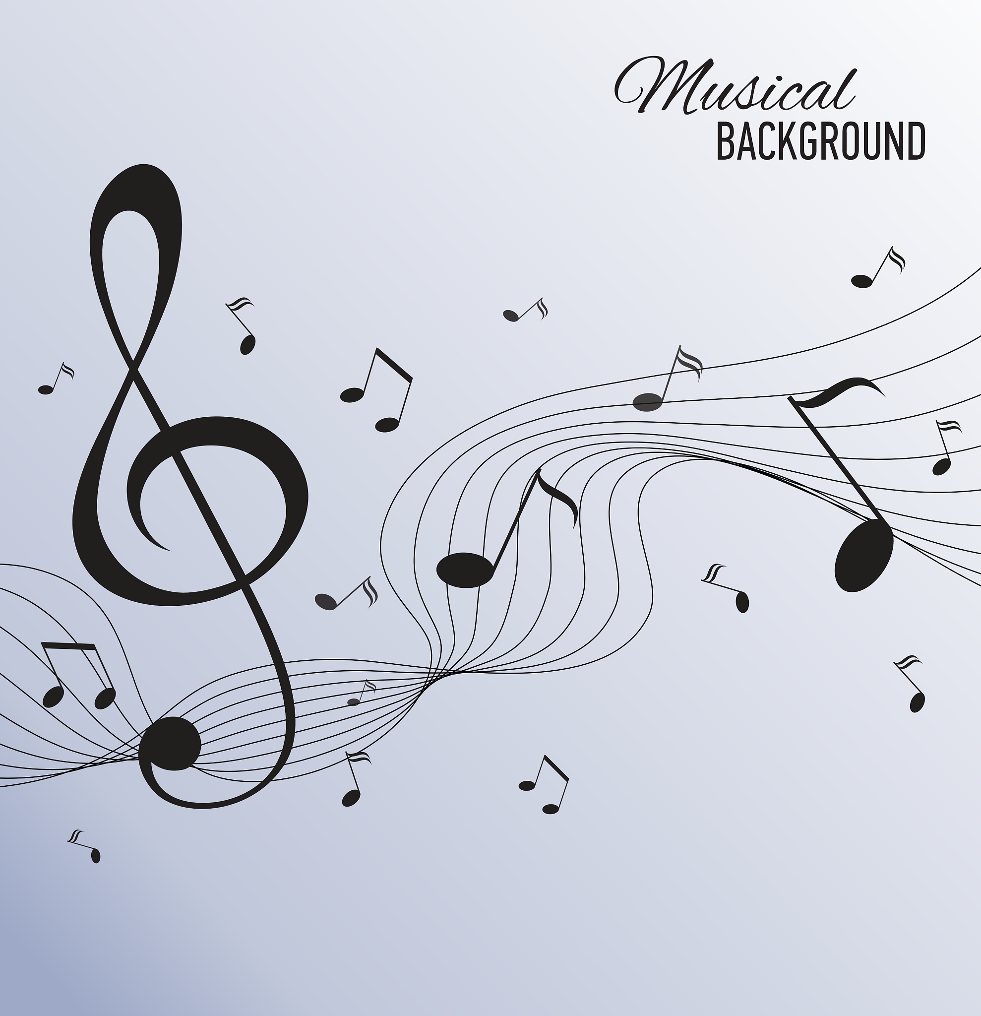 paper background with music notes