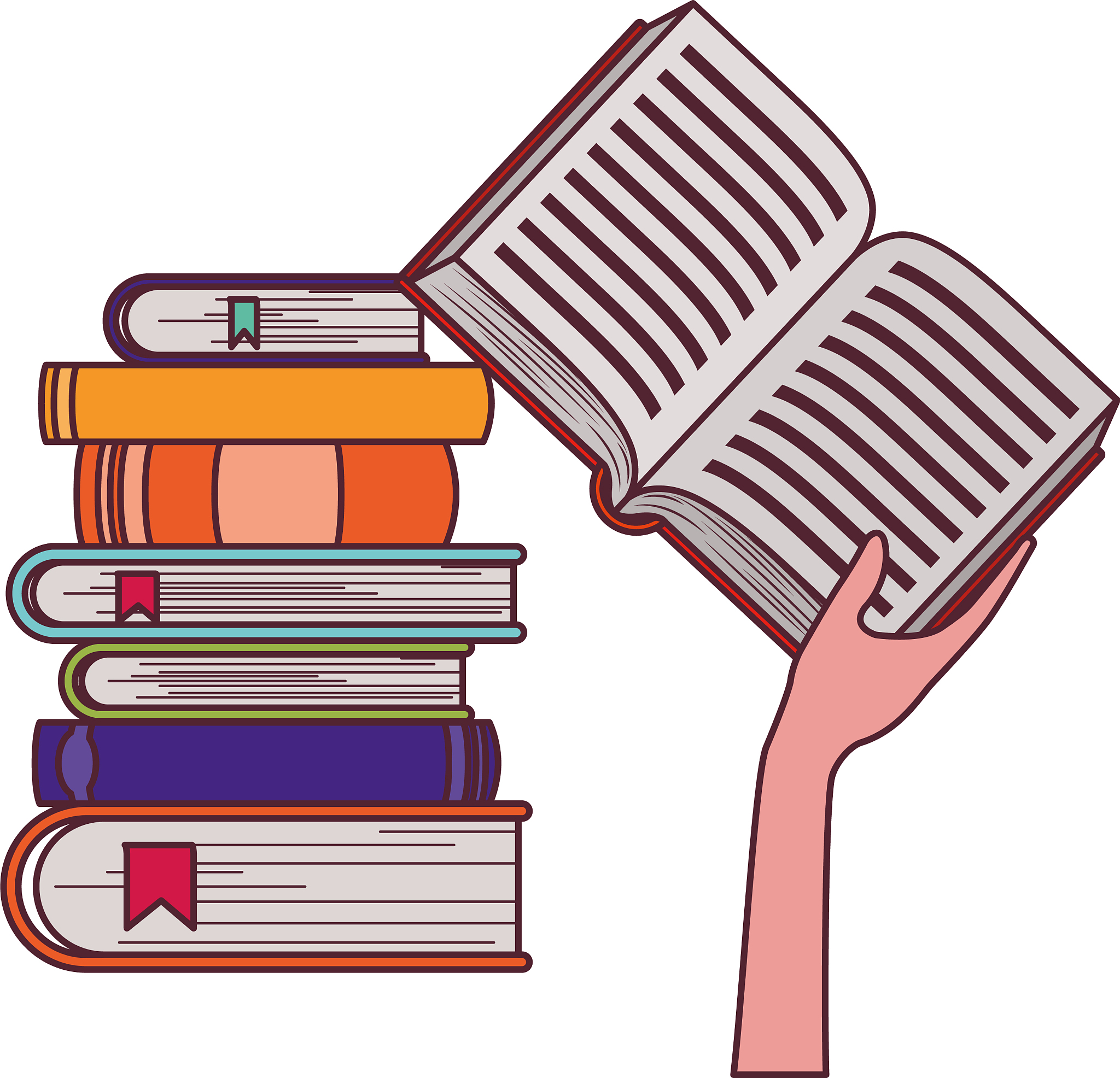 group books and hand design
