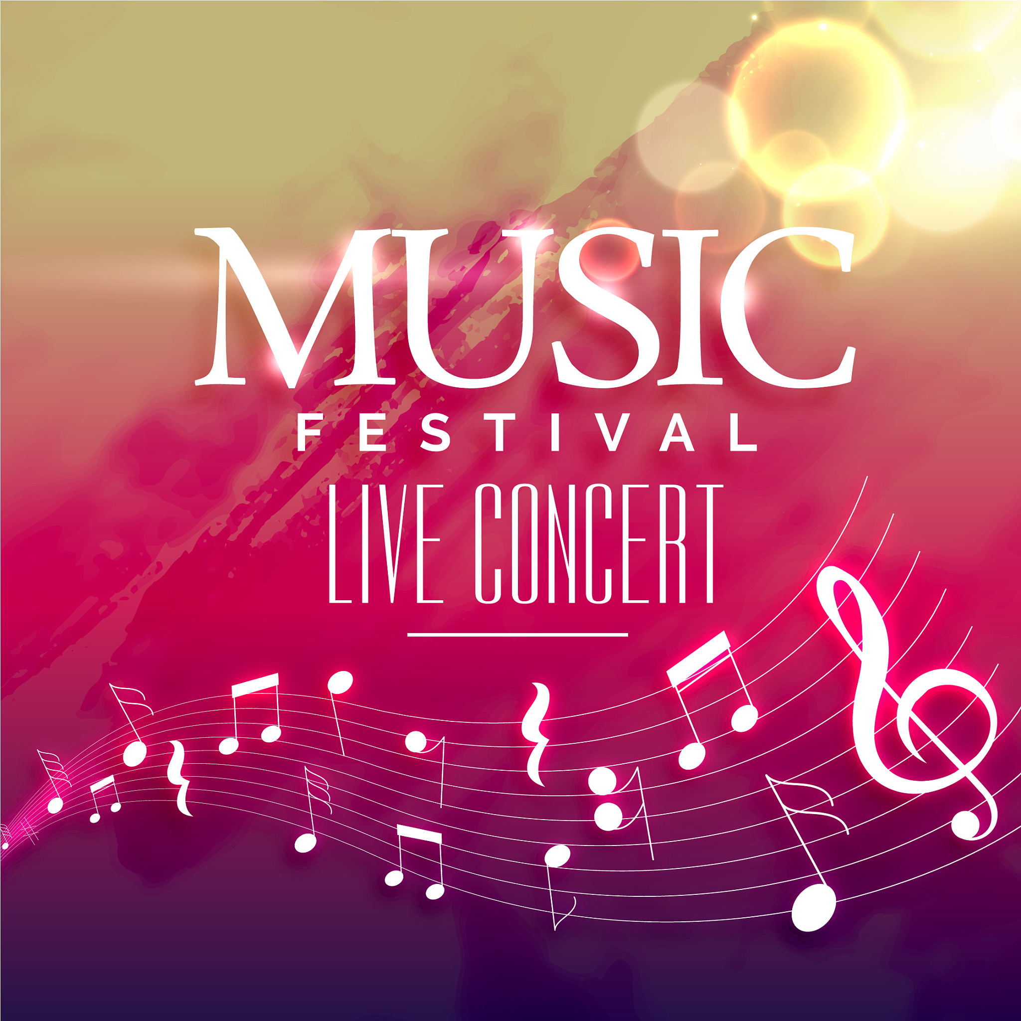 music party invitation background design