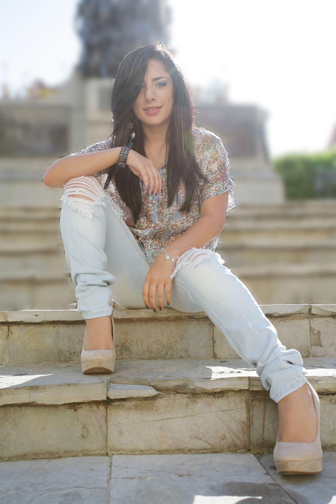 young woman outdoors portrait