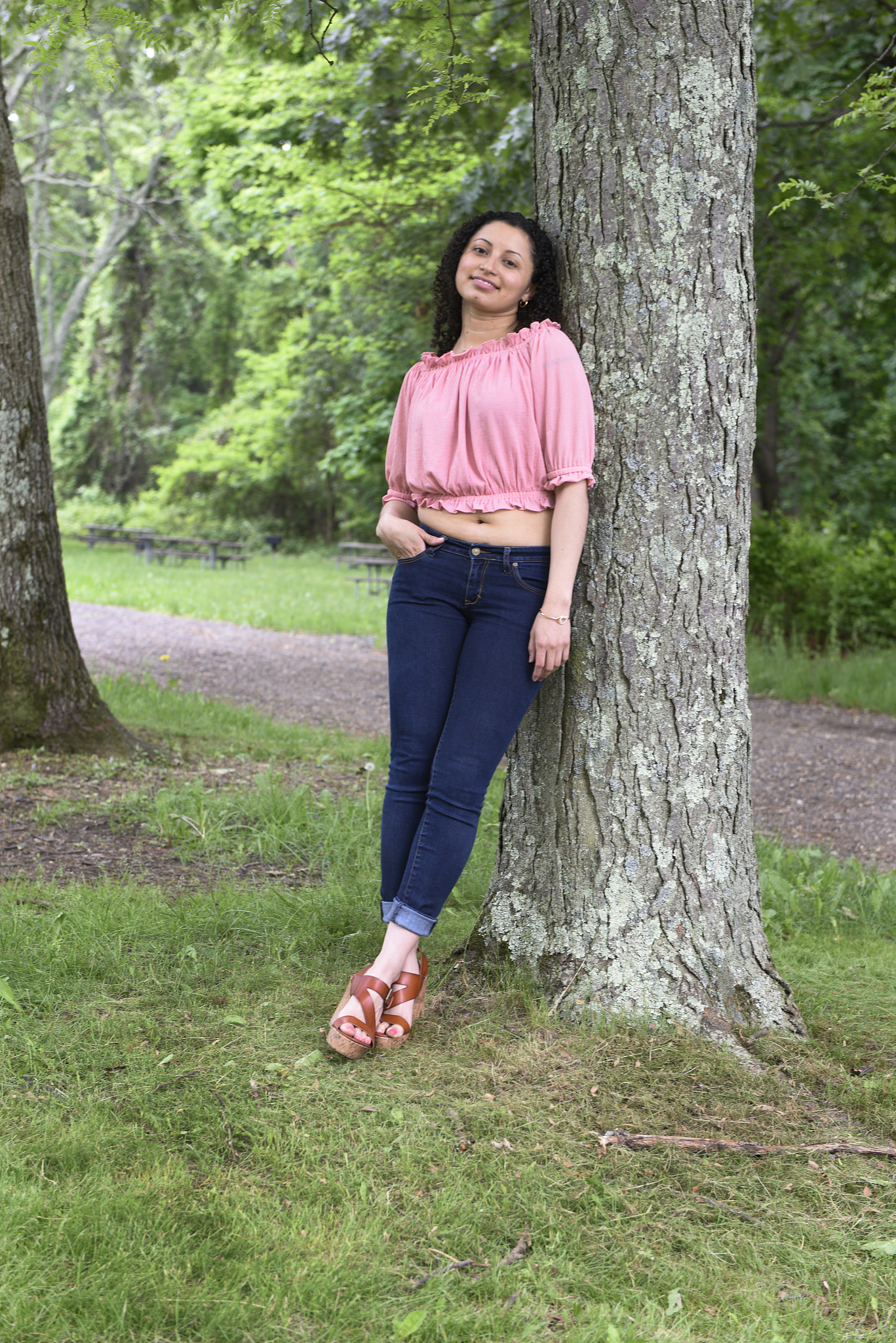 beautiful young girl, outside, casual fashion