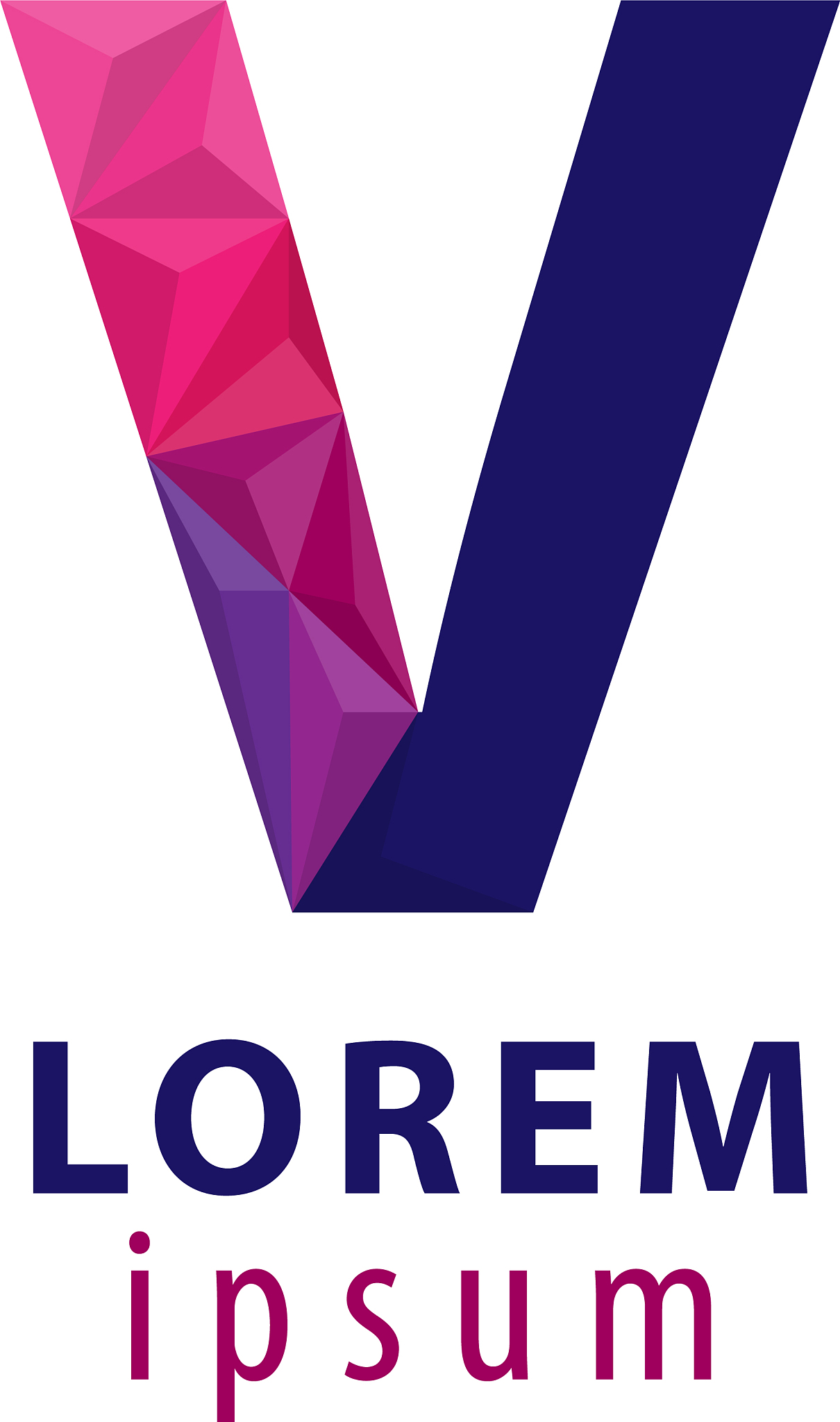 v letter logo icon colorful abstract