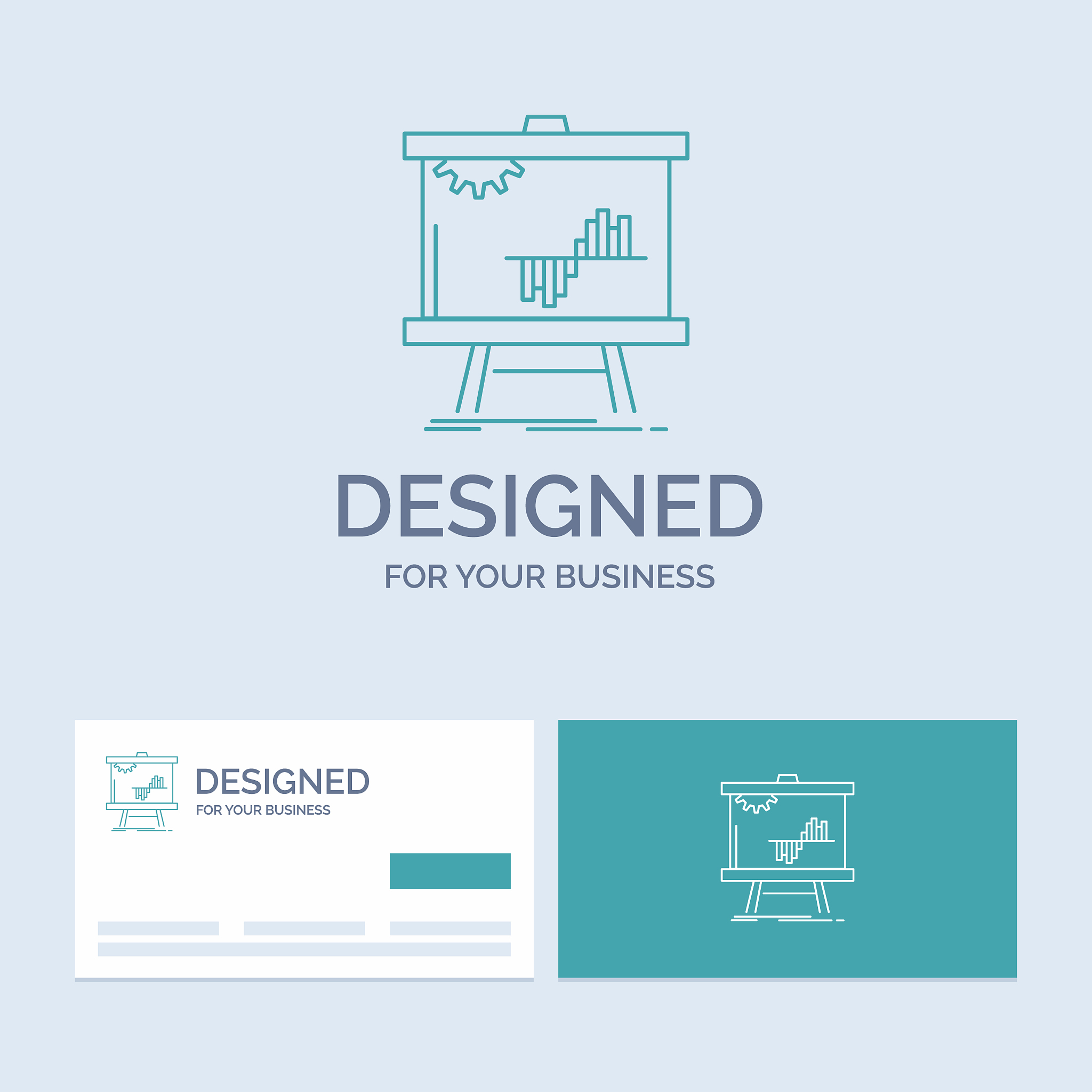 business chart data graph stats business logo