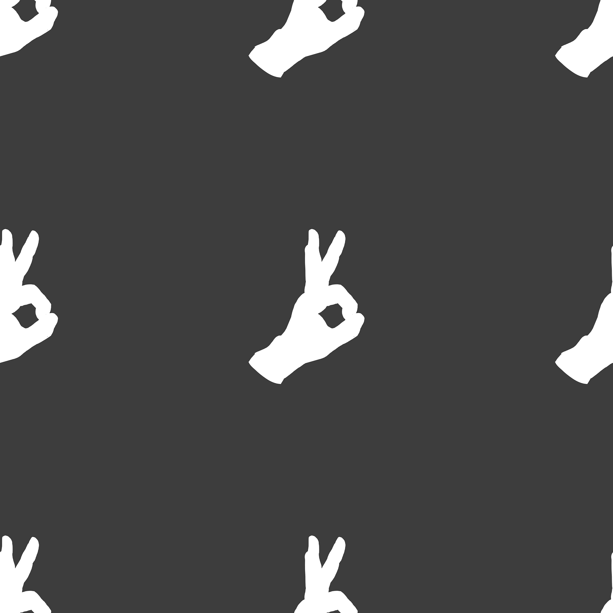 gesture ok sign seamless pattern on a gray