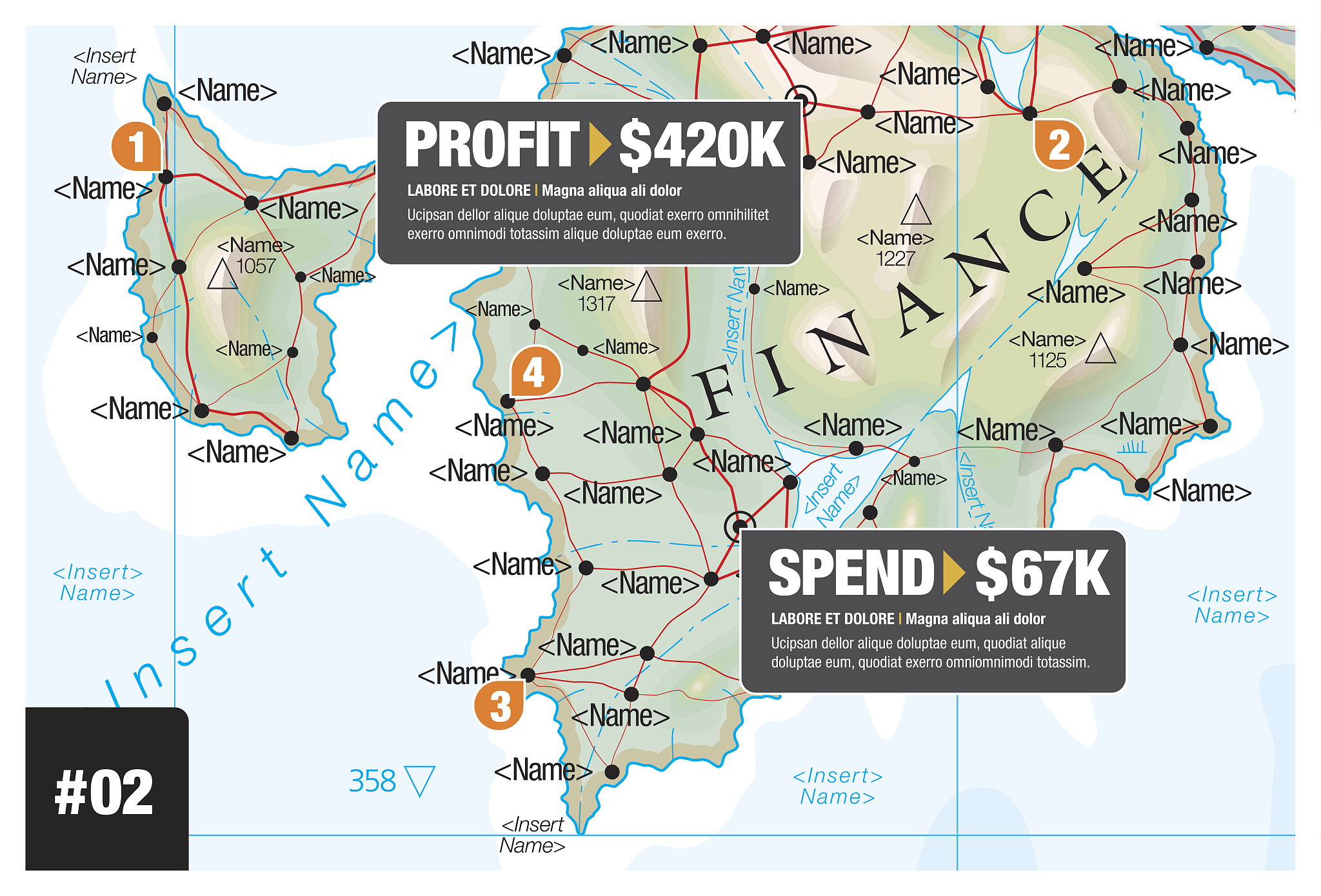 map infographic finance