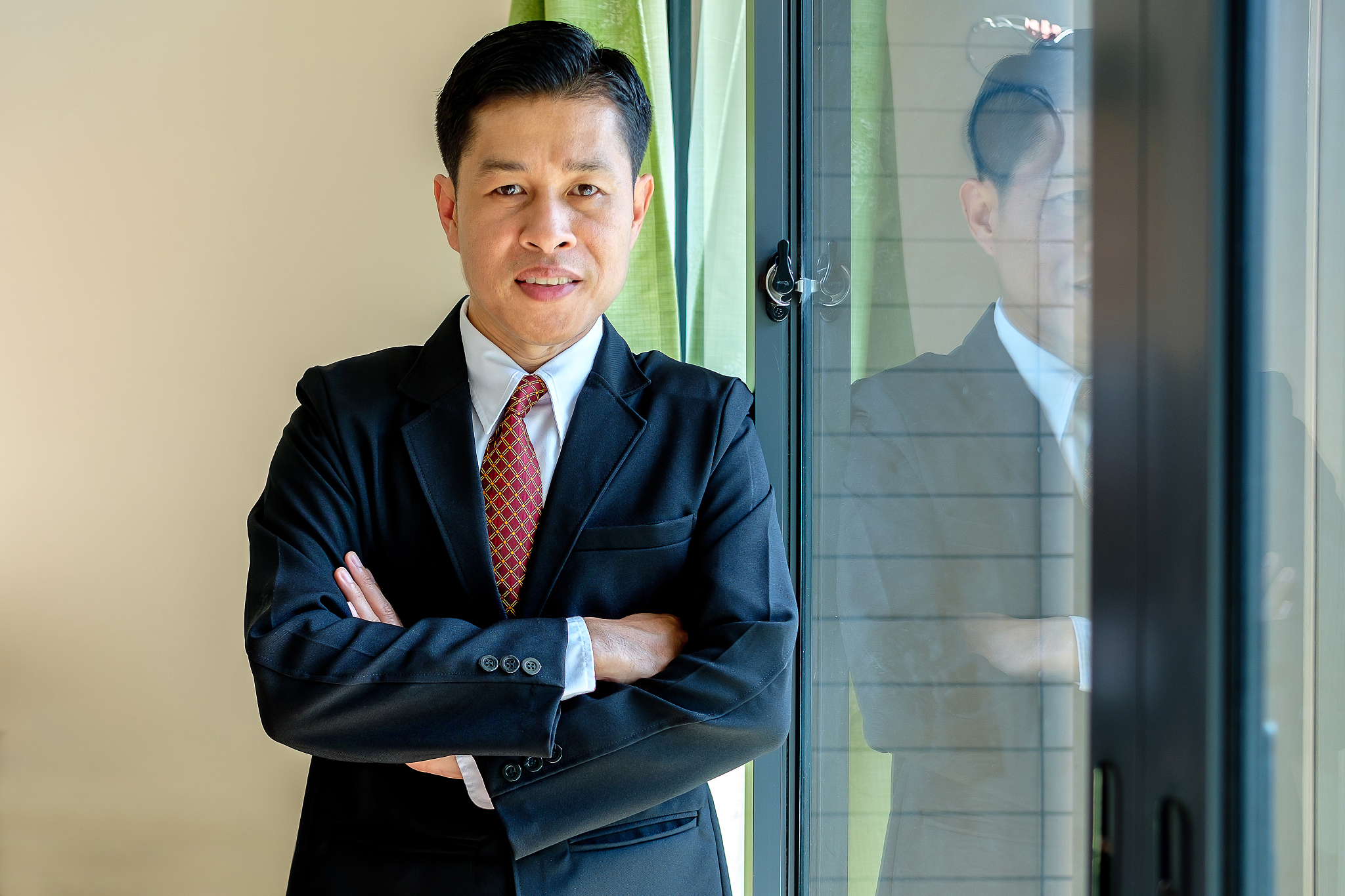 the handsome businessman.