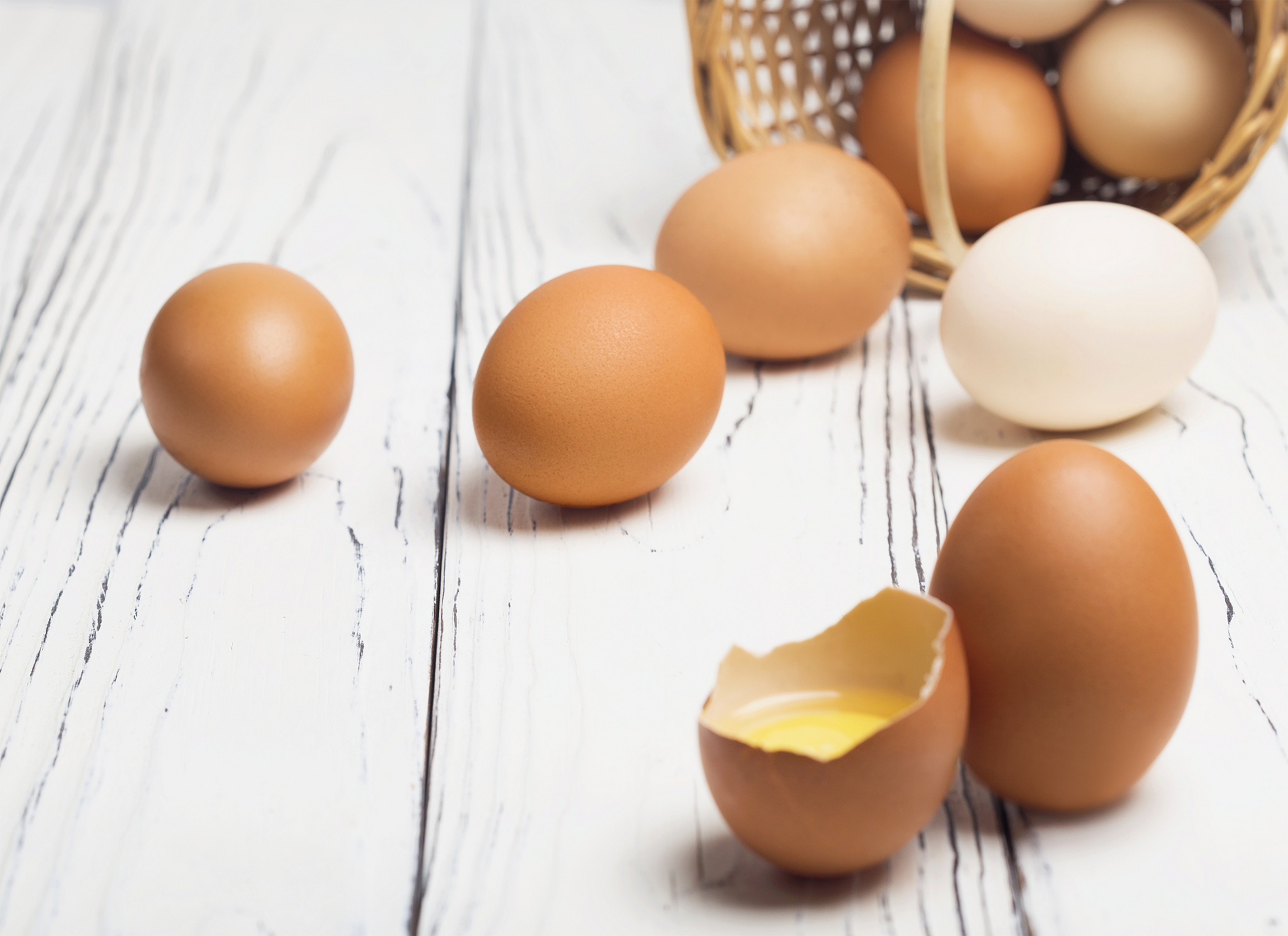 chicken eggs. a useful product is a lot of calcium and protein. 