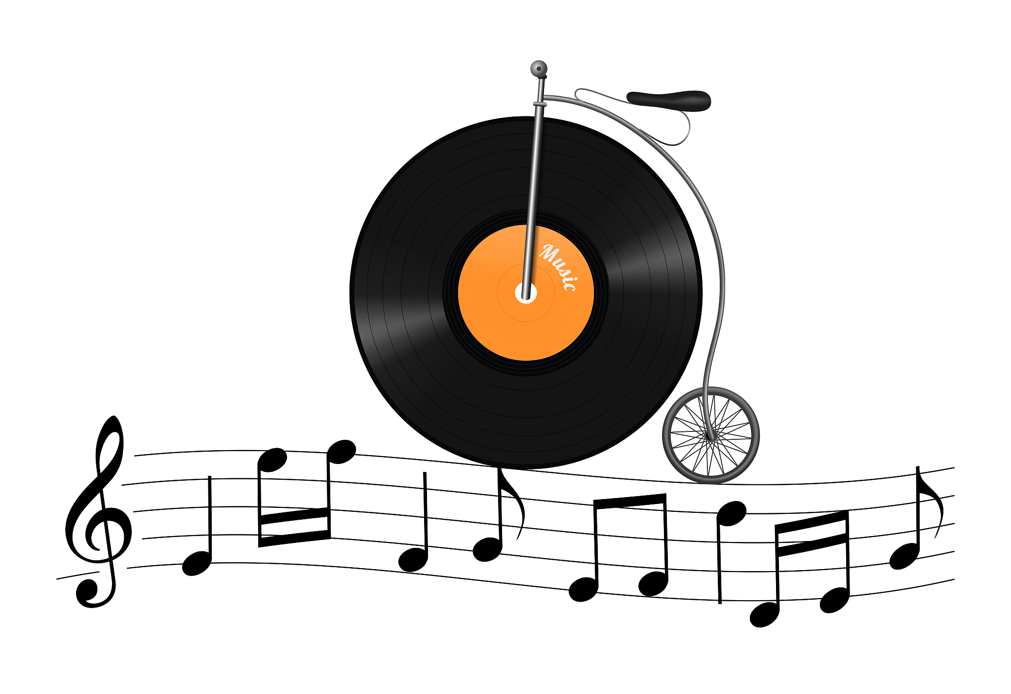 retro bicycle music