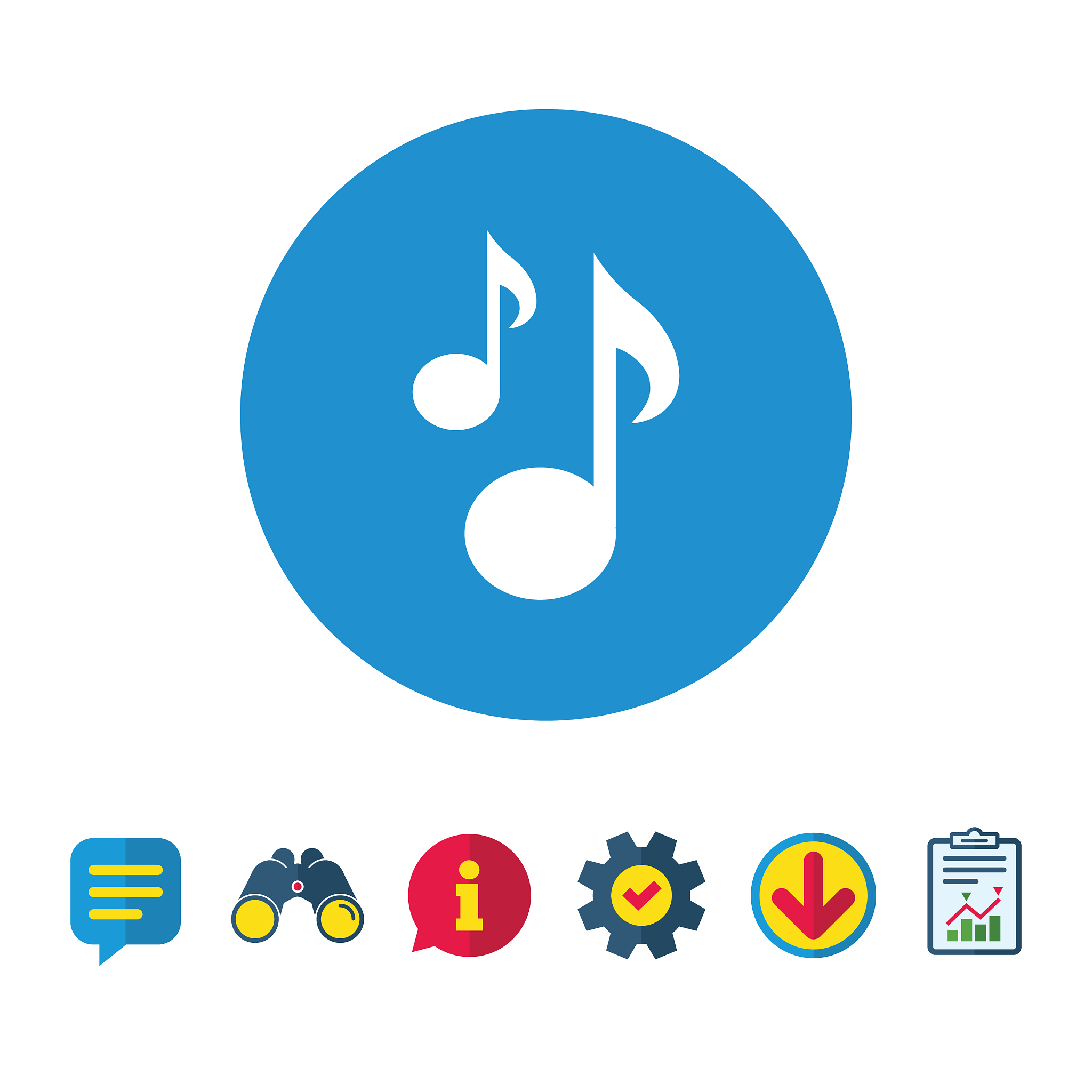 music notes sign icon musical symbol