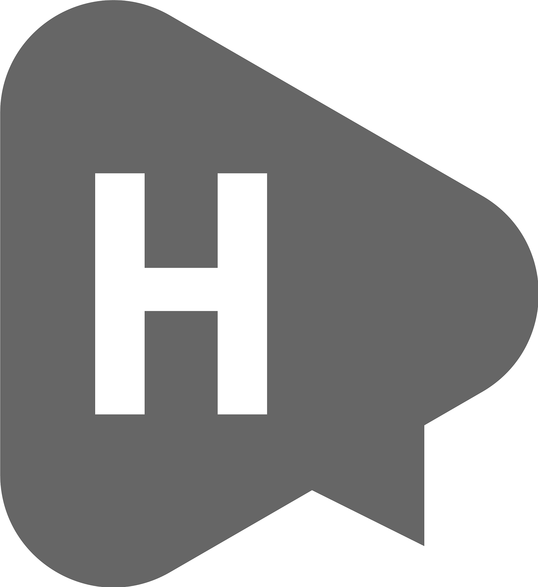 letter h logo icon flat design concept