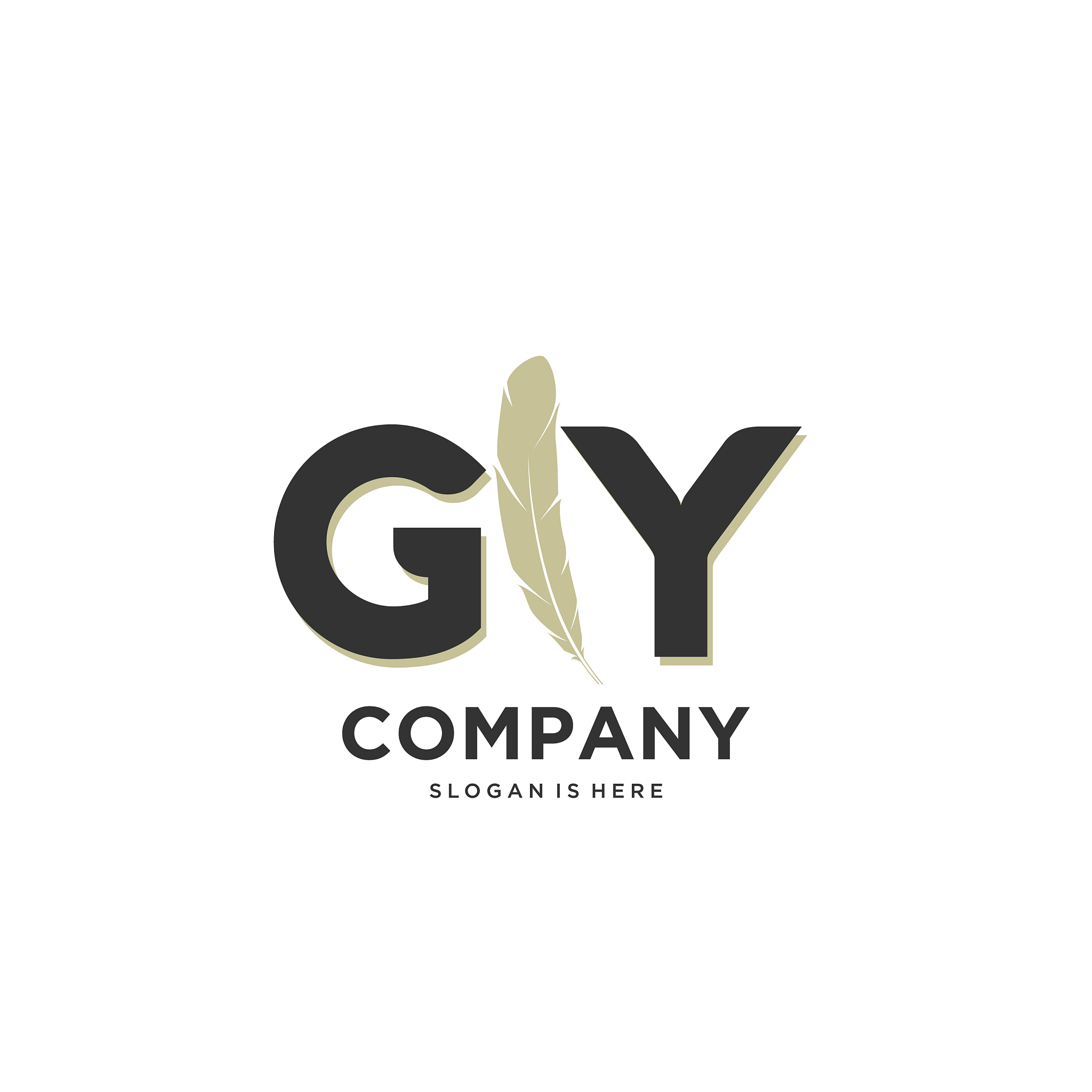 initial gy letter unique attractive creative