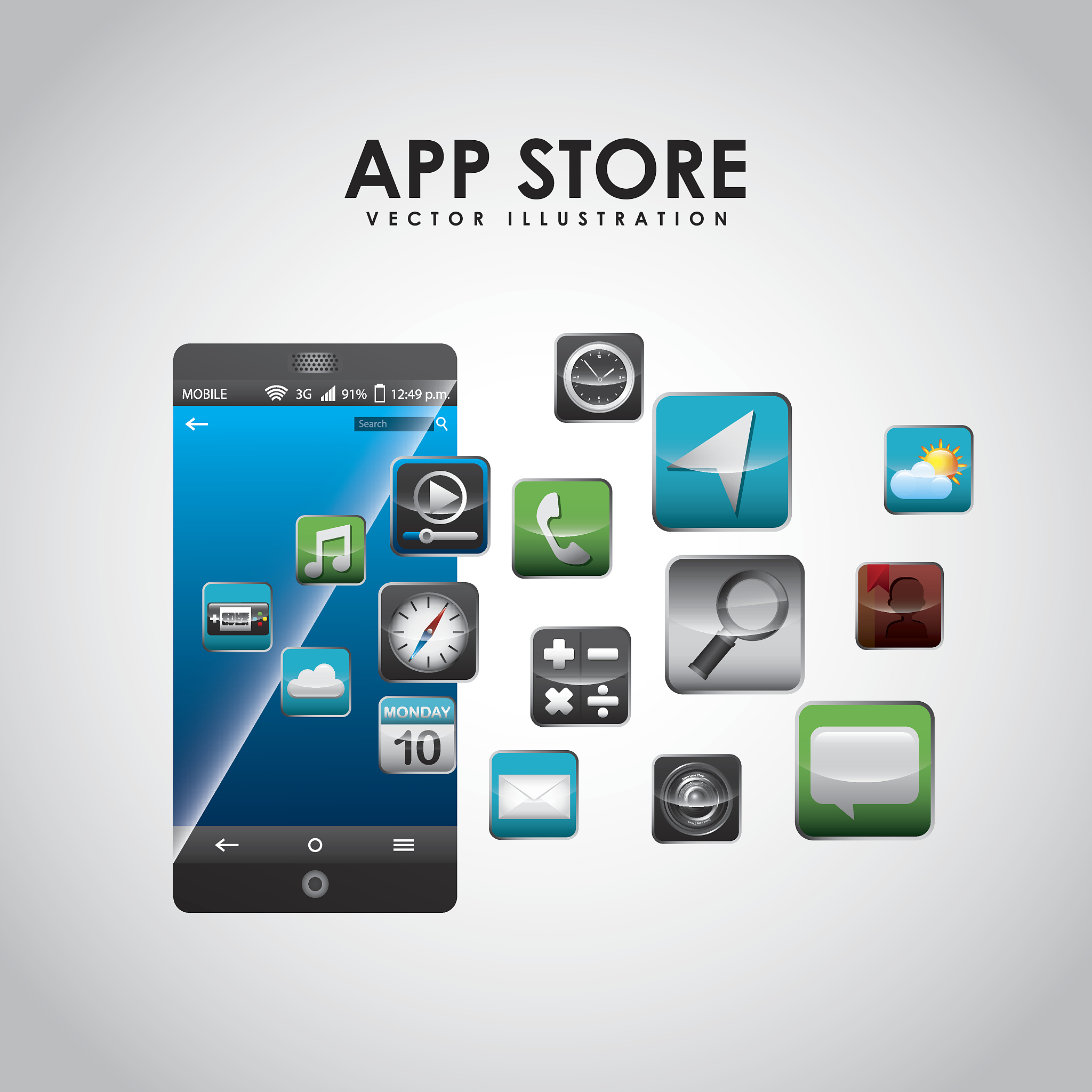 app store design  vector illustratio