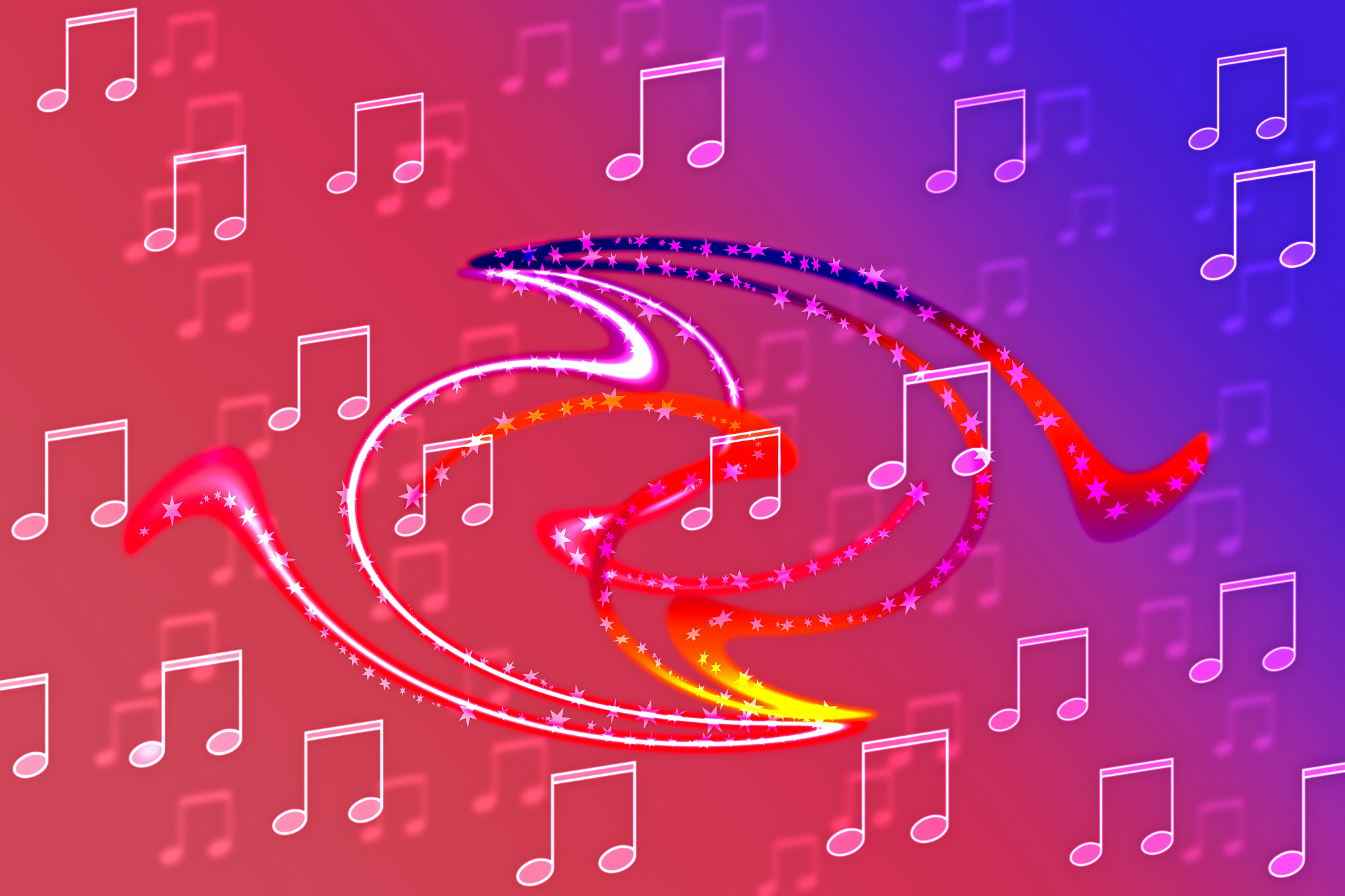 full color abstract background with  musical note concept.