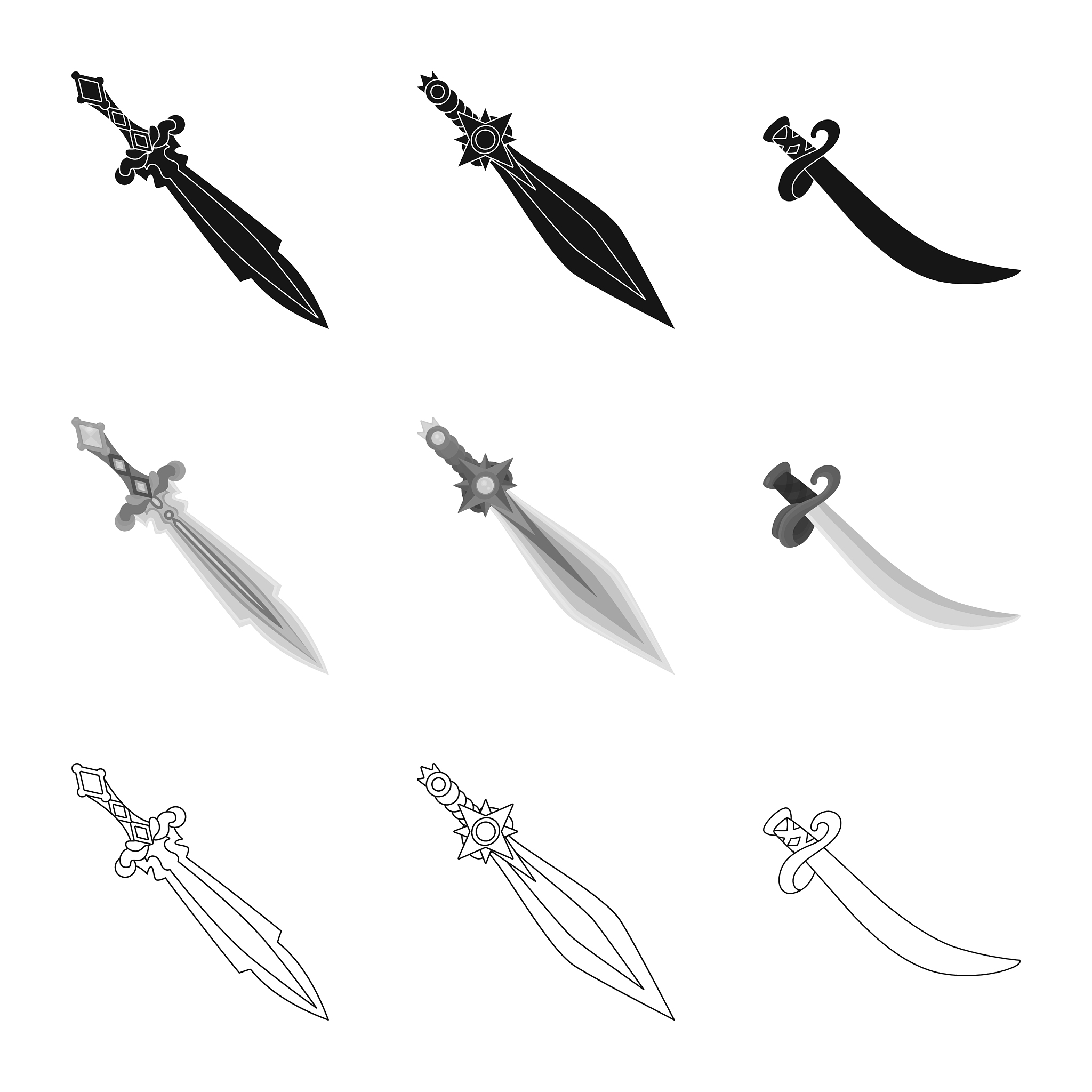 game and armor logo set of