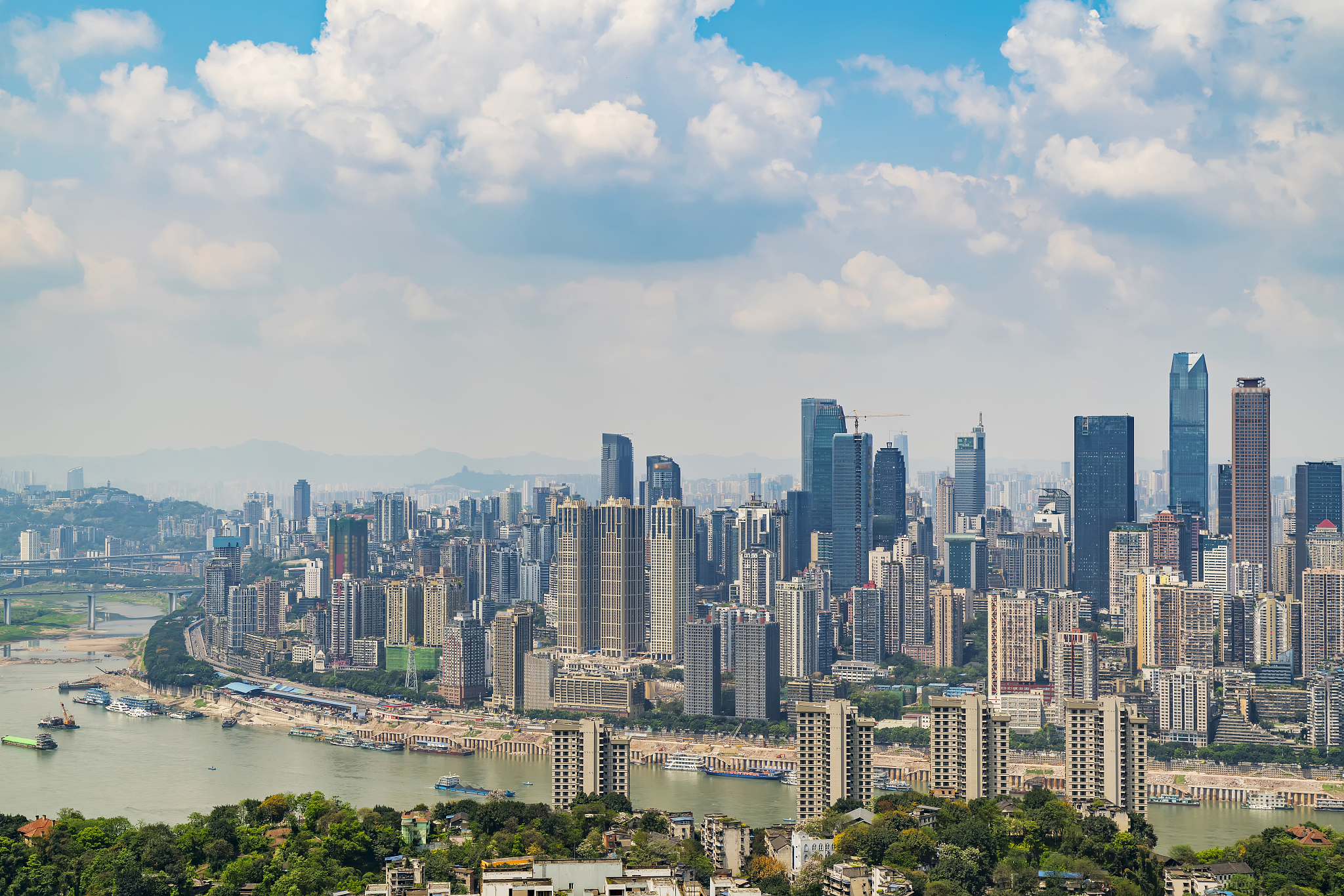urban architecture and skyline of chongqing
