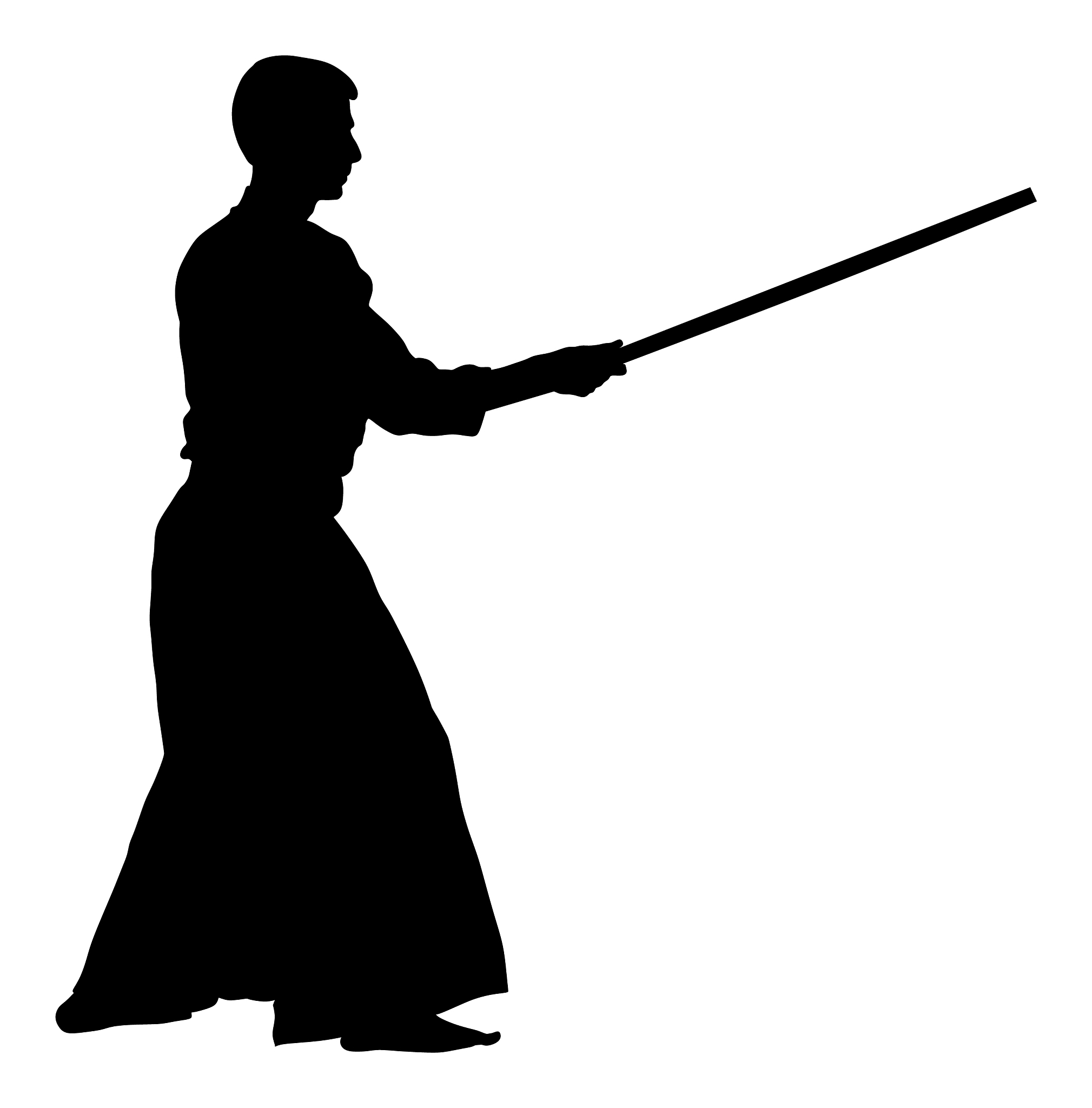 aikido fighter silhouette training self defense