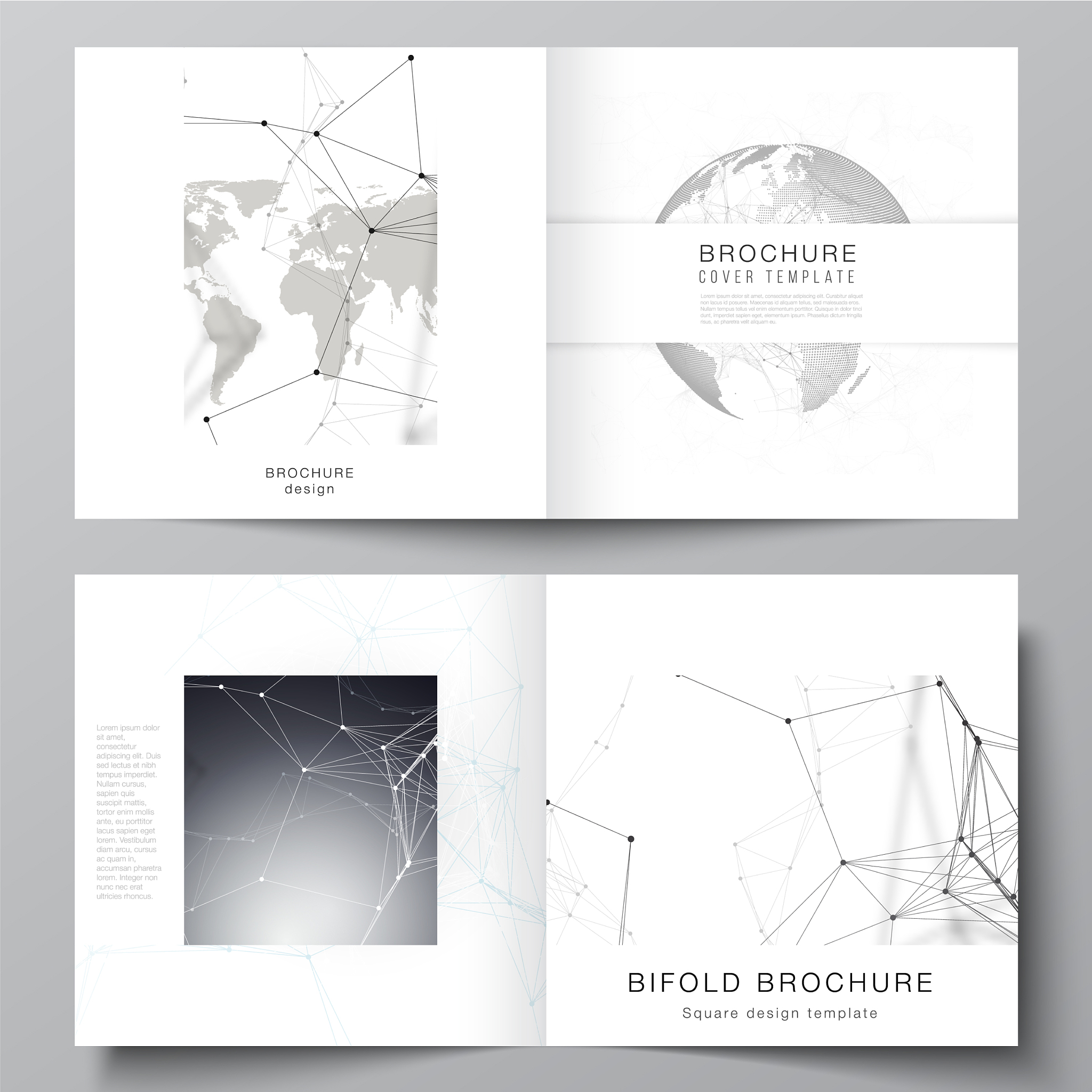 layout of two covers templates for square
