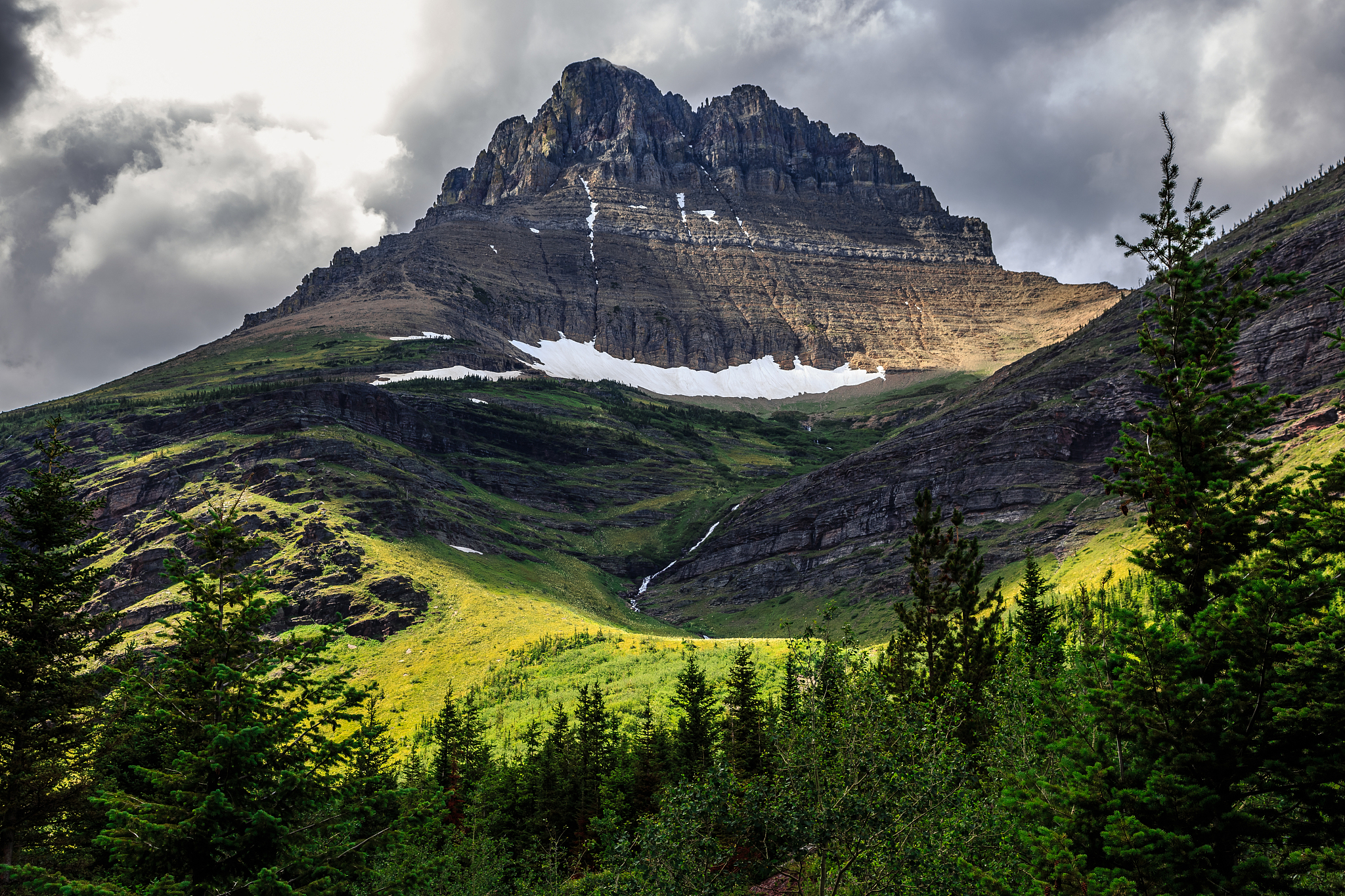 mt wilbur and glacier hiking views at many glacier, glacier nati