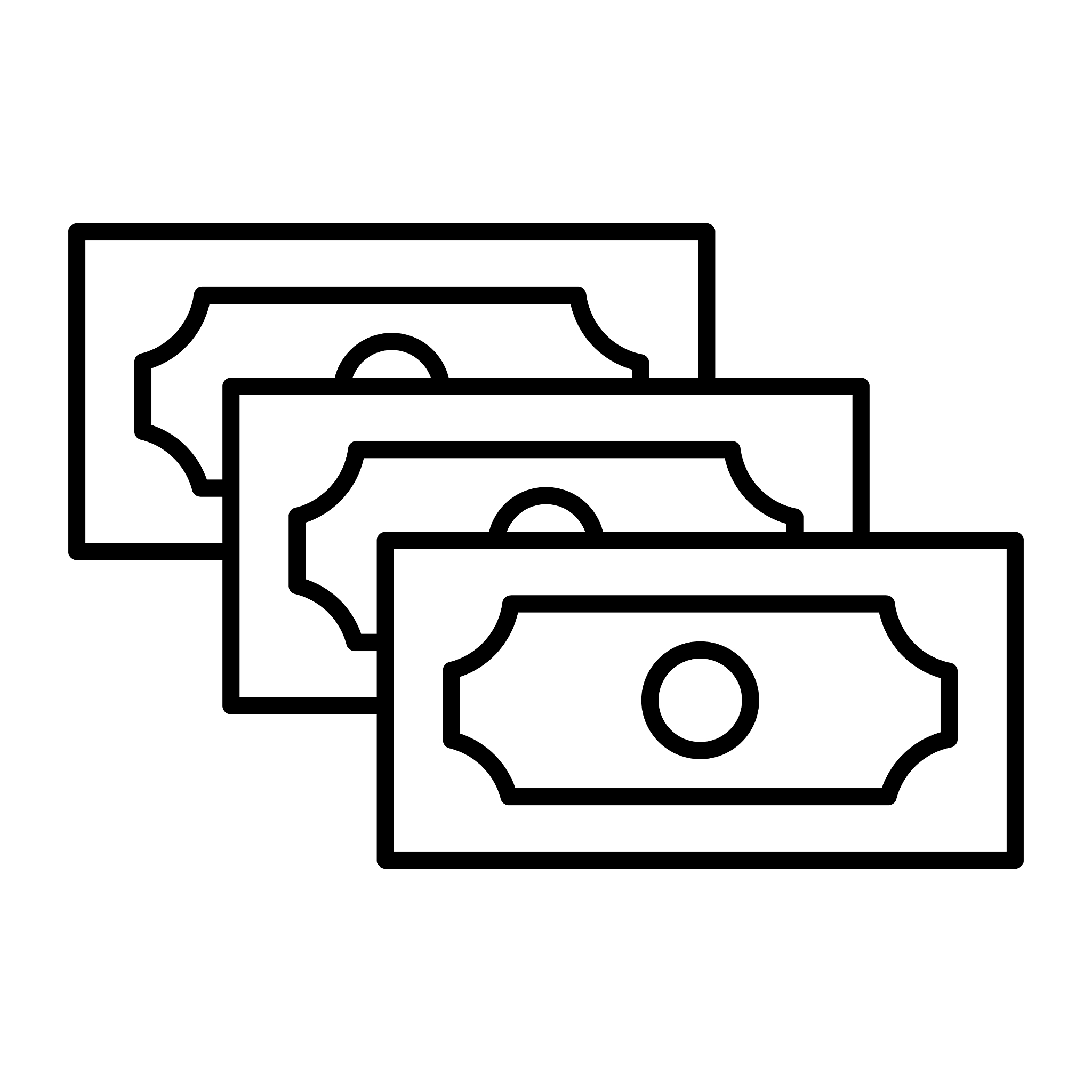banknote thin line icon cash