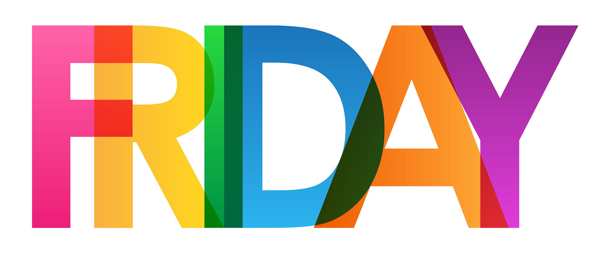 friday colorful typography banner