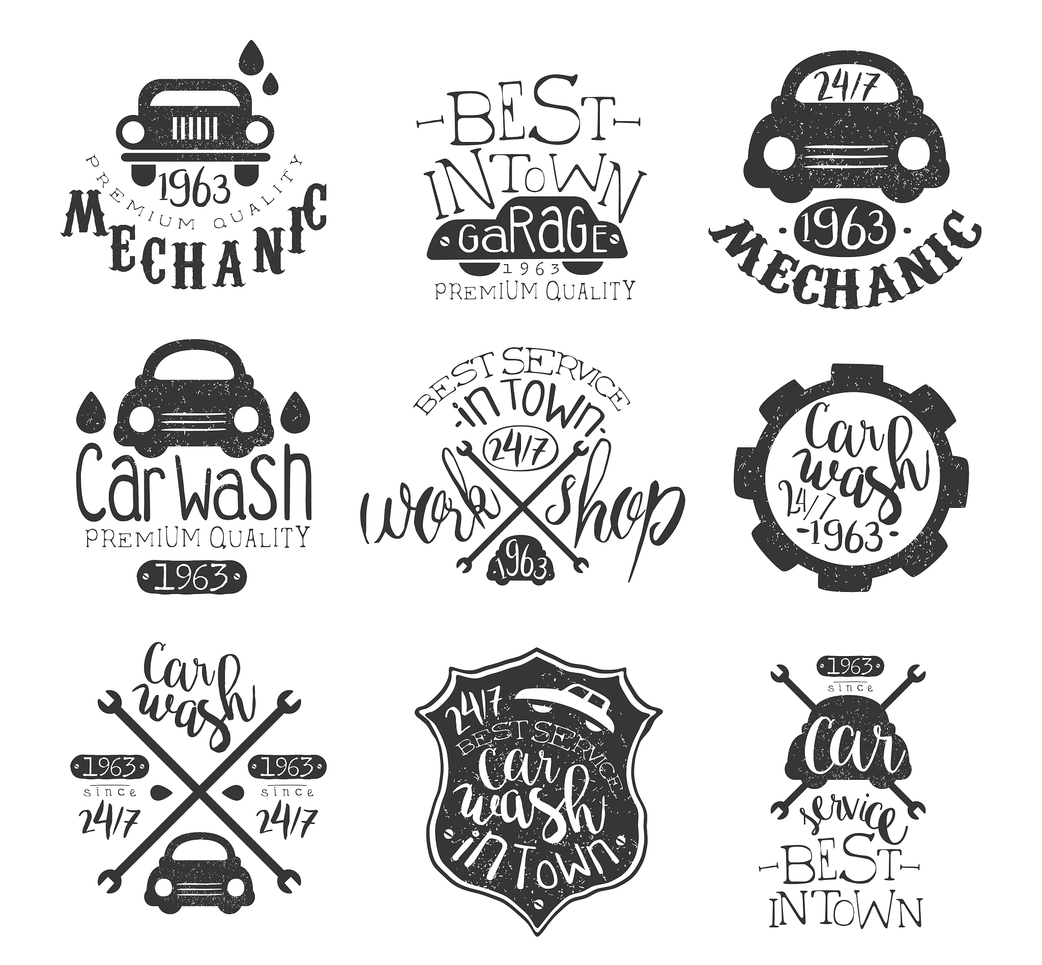 car wash vintage stamp collection