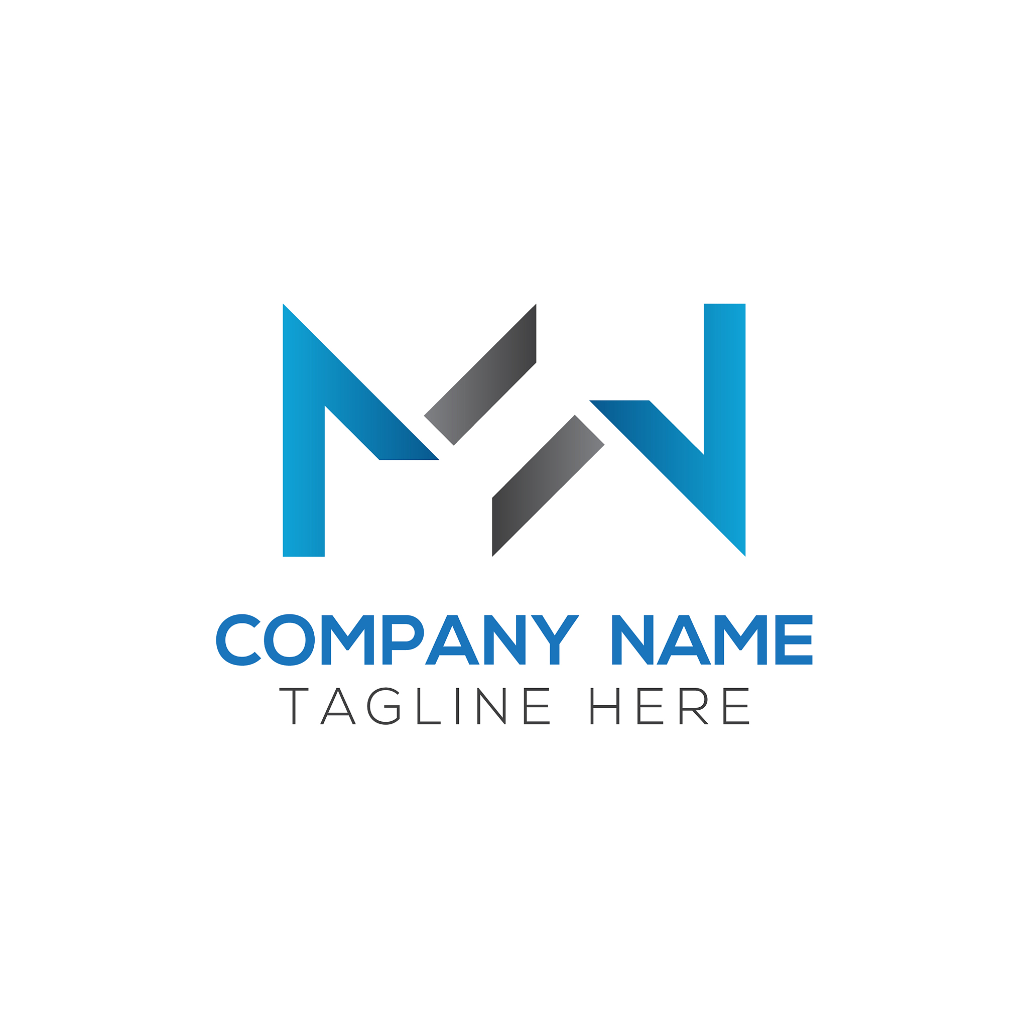 initial mw letter logo design template abstract