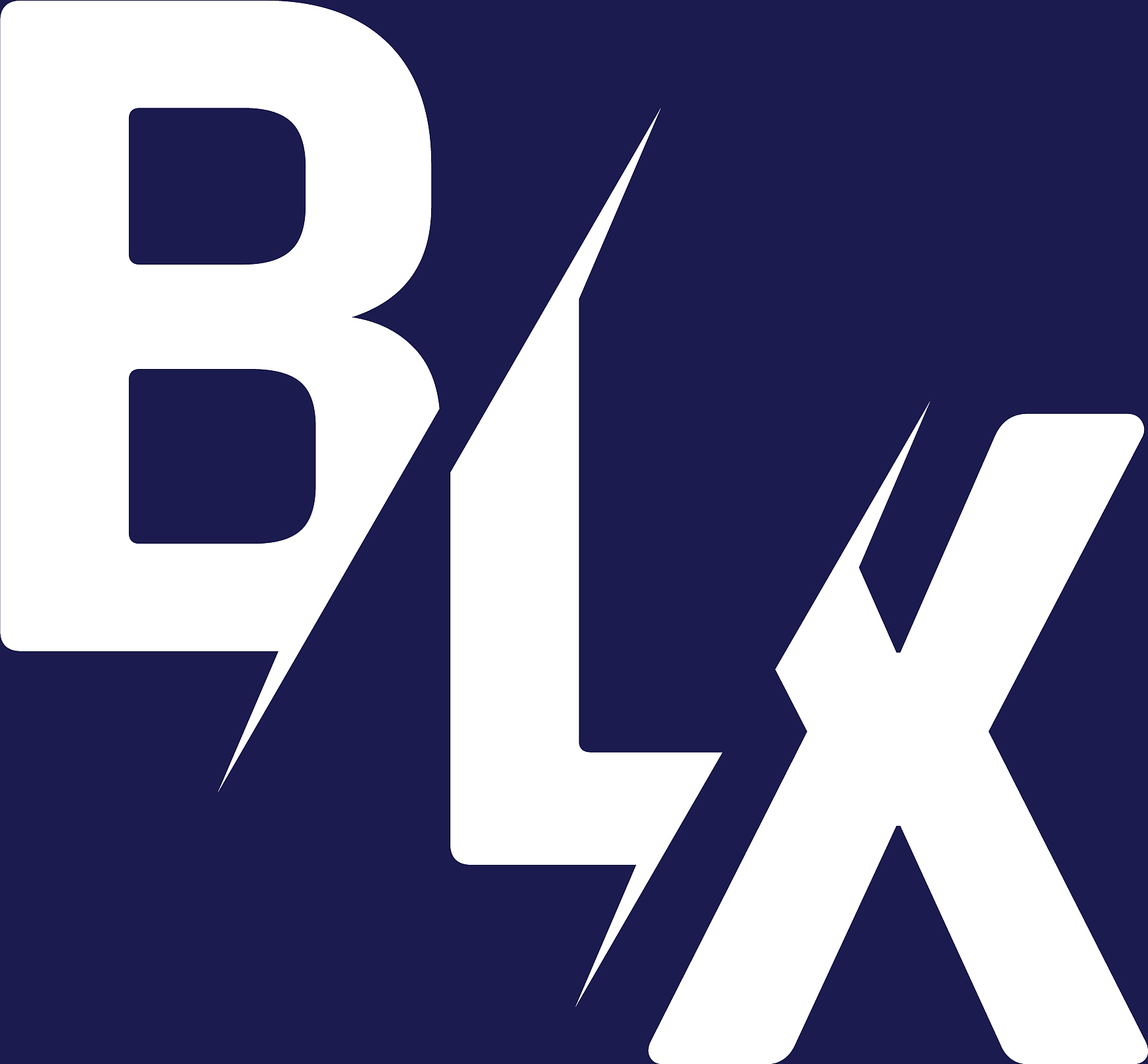 monogram letters initial logo design blx