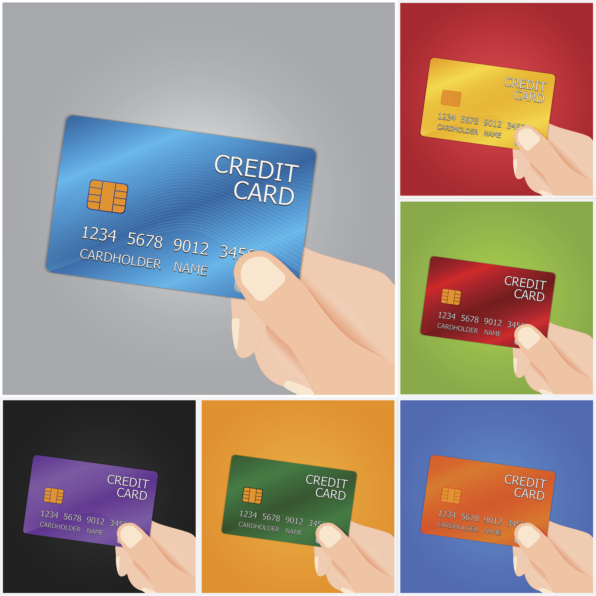 hand holding credit card