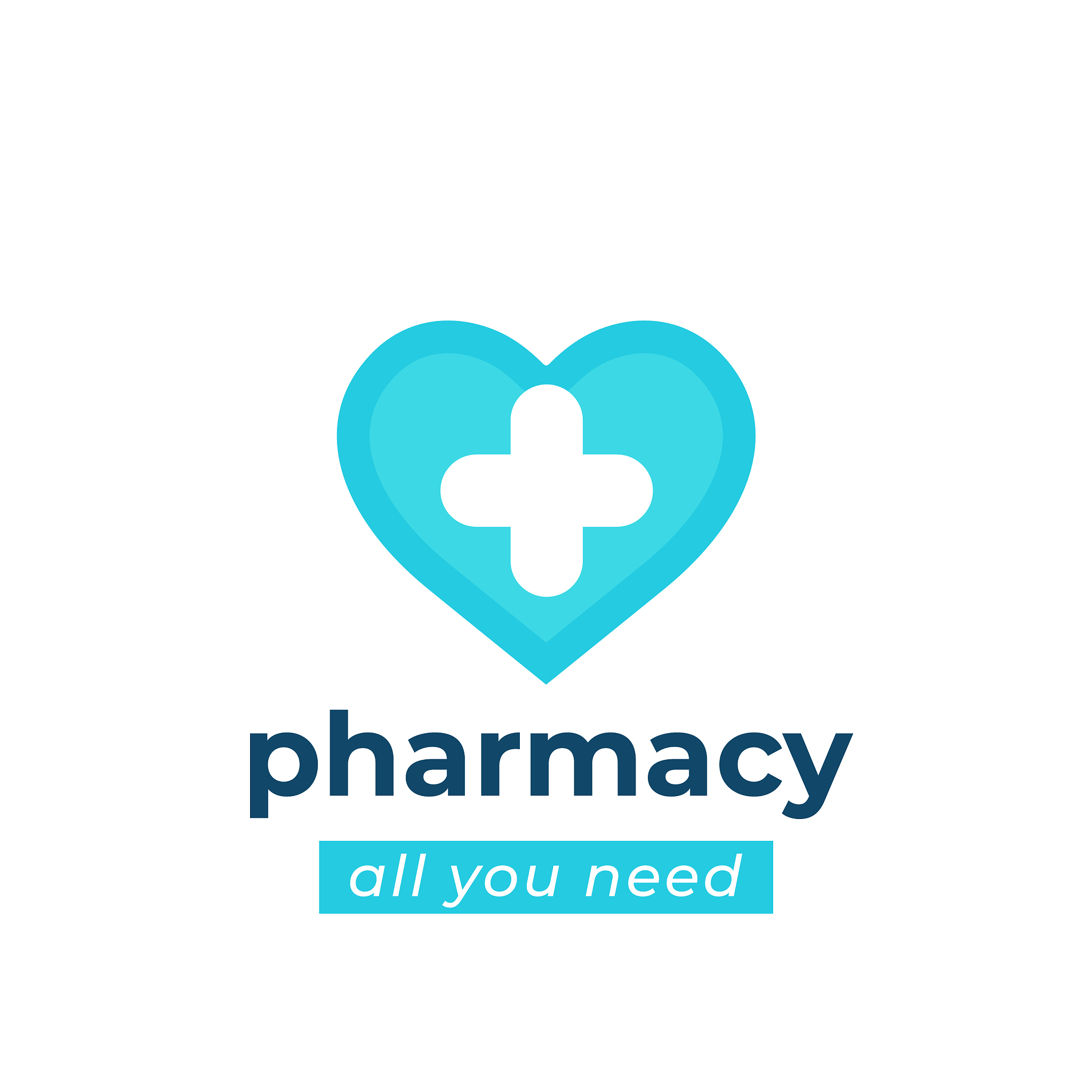 pharmacy drugstore logo with heart