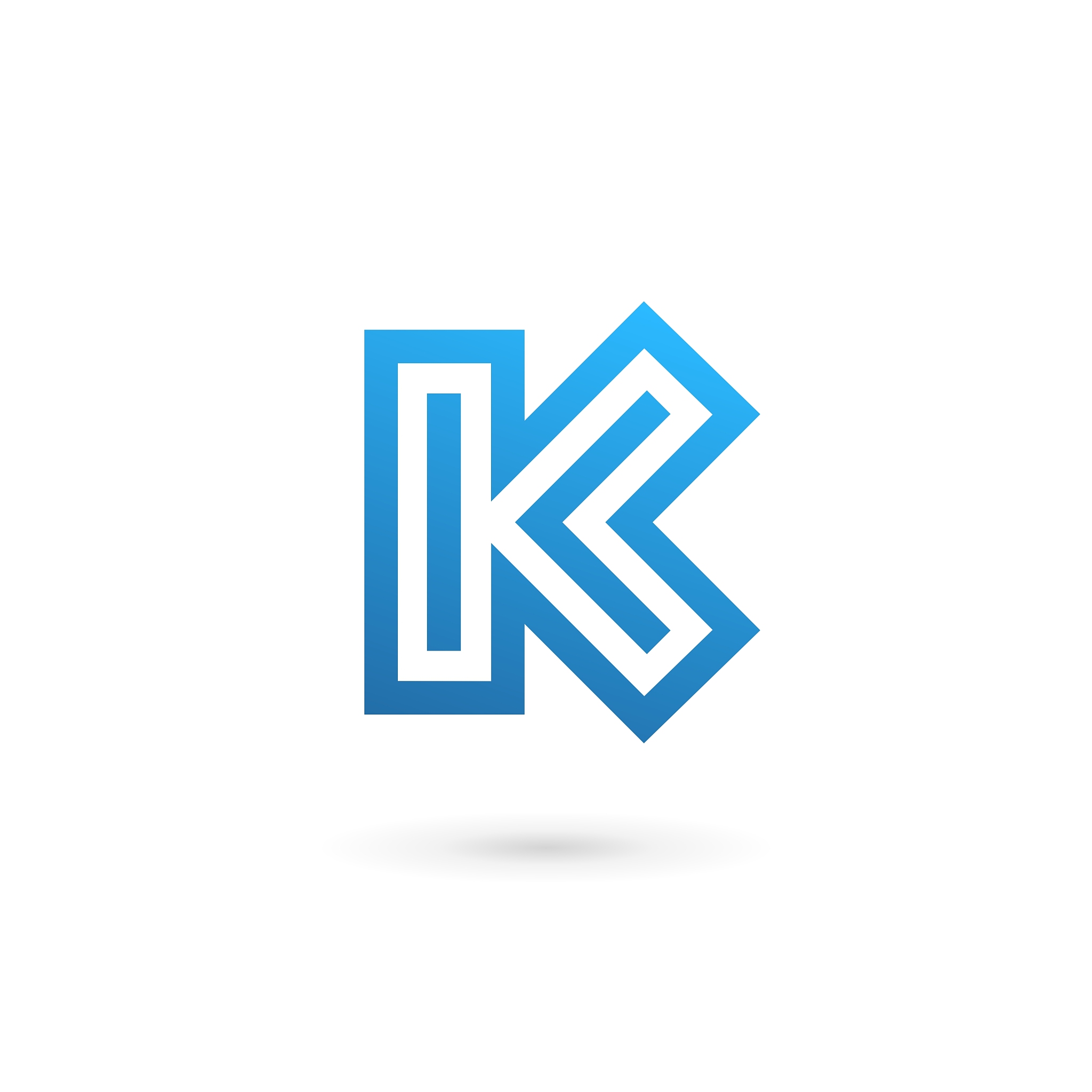 letter k logo icon design template elements