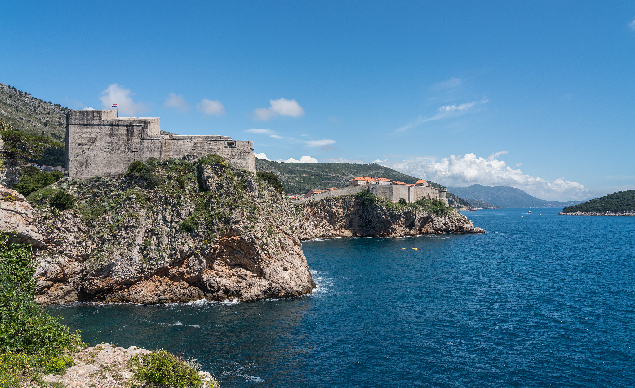 fort lawrence and city walls of the old town of dubrovnik in cro