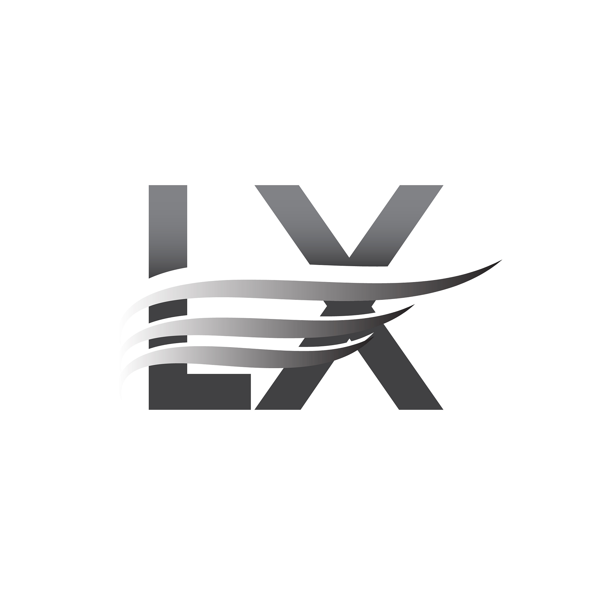 initial letter, grey color vector logotype
