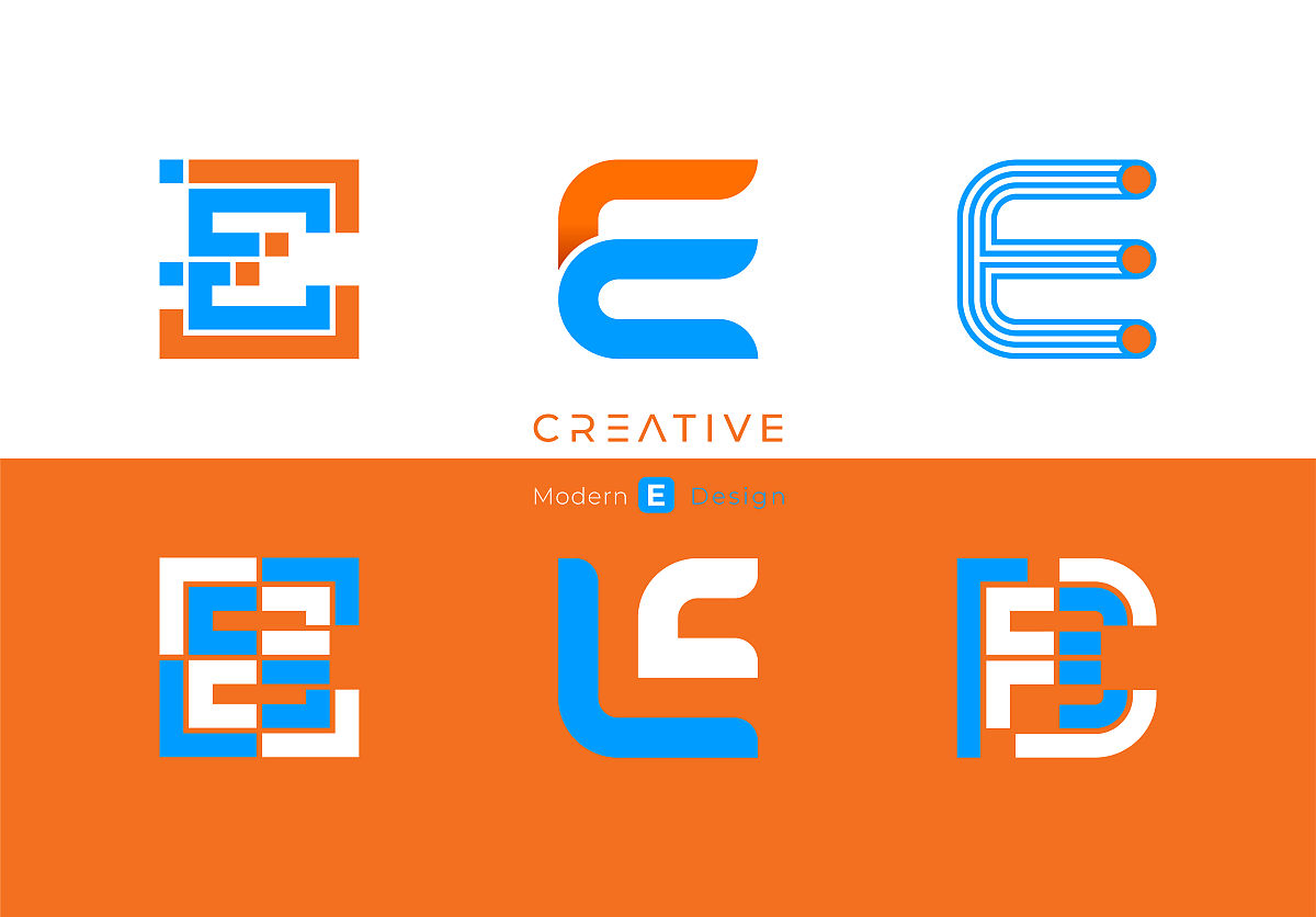 e标志字母设计