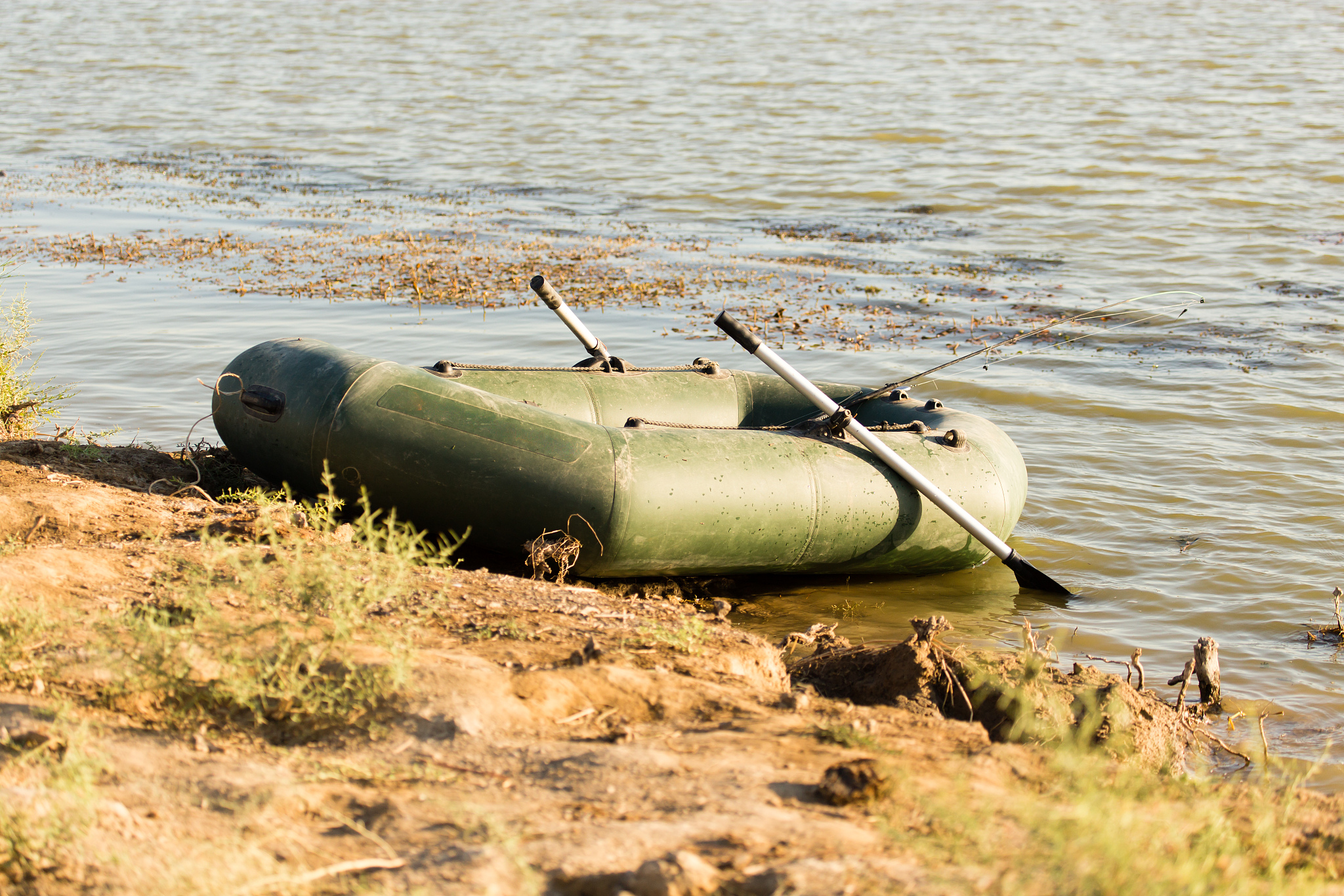 boat on the river bank