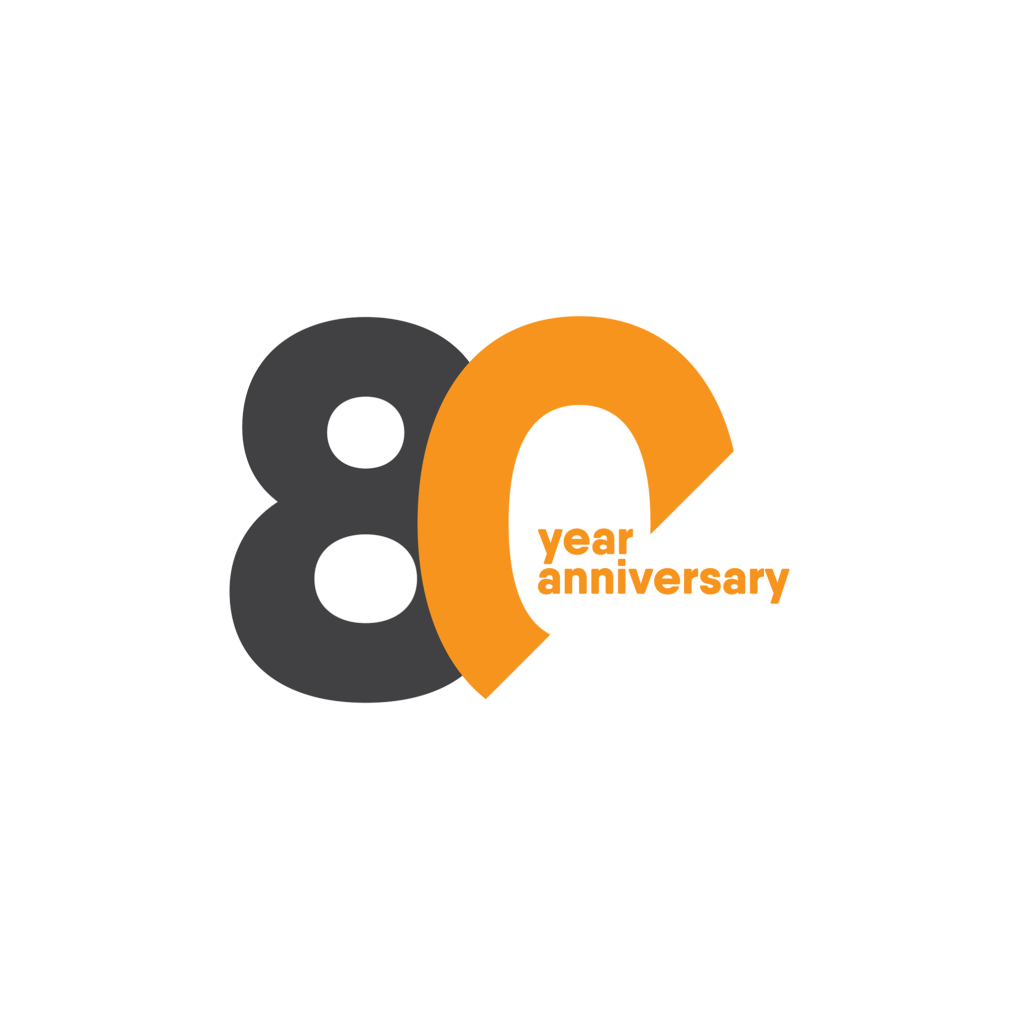 80 year anniversary template design