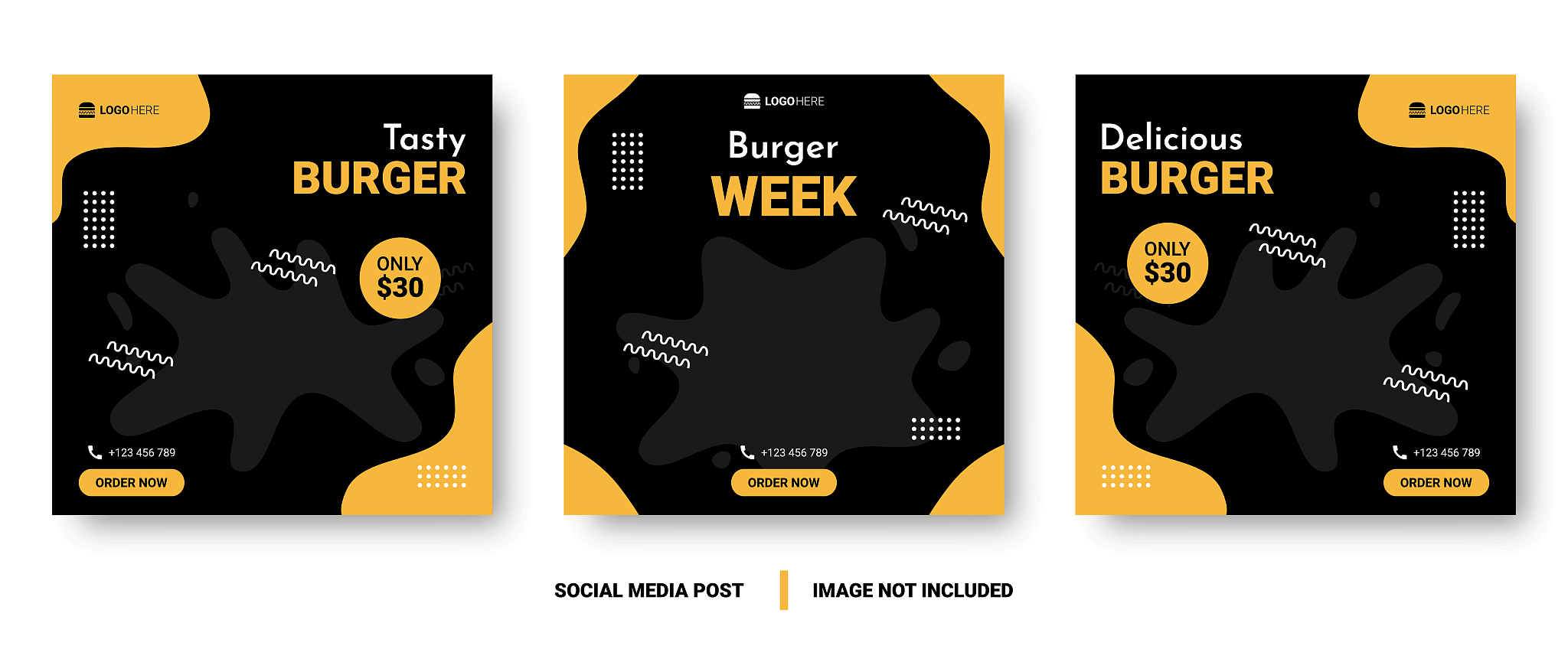 food menu banner social media post.