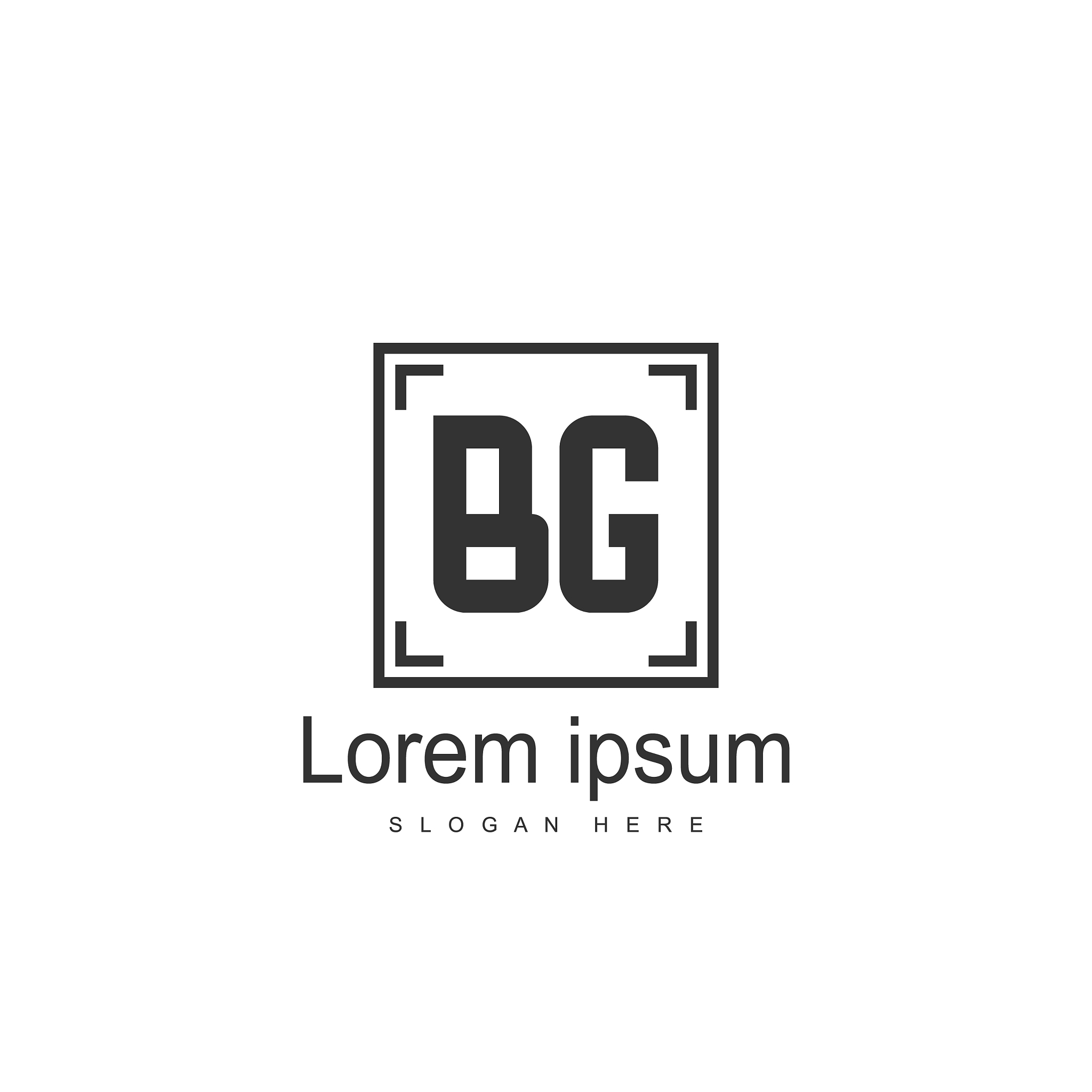 letter logo bg template design